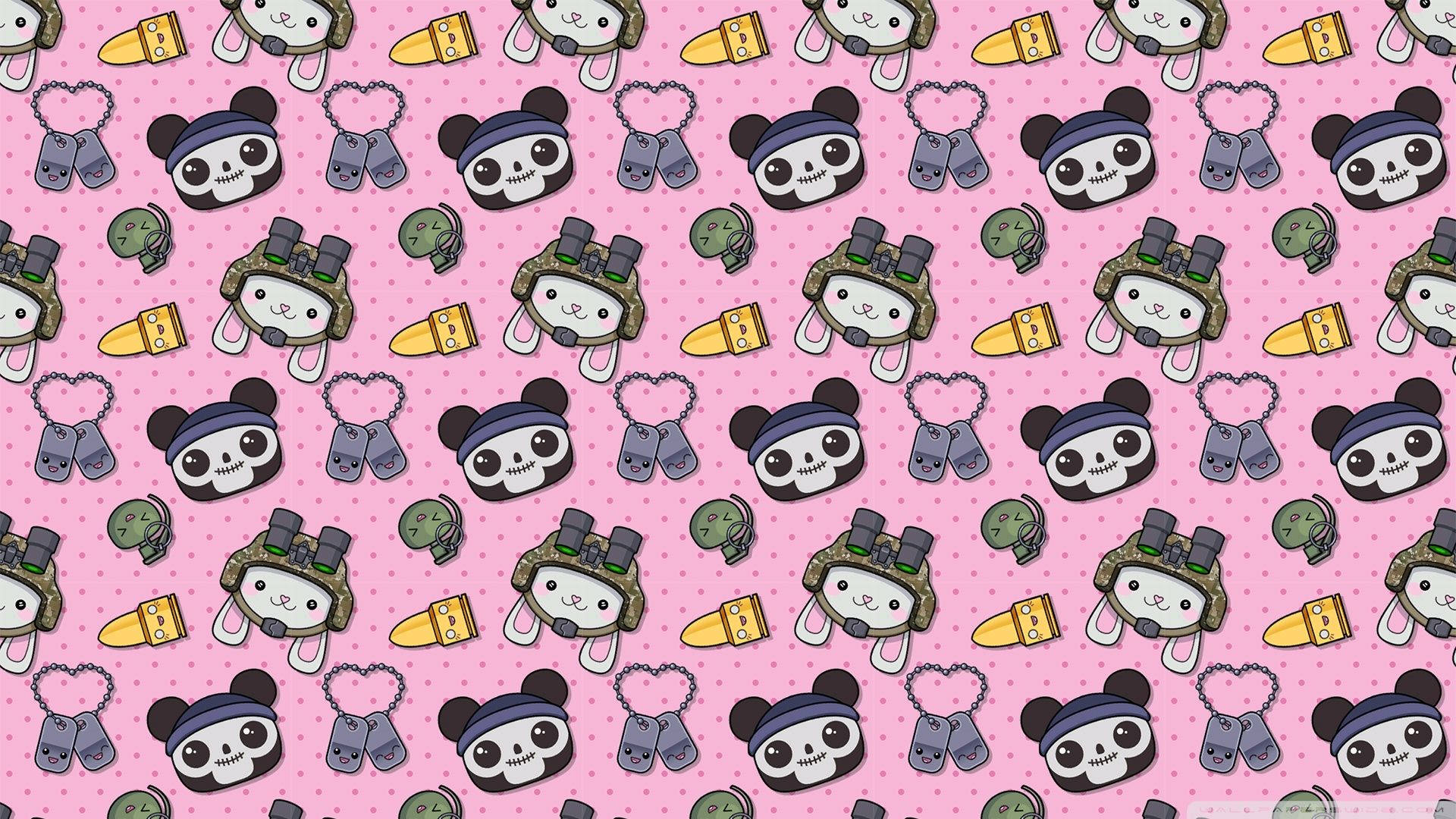 'n Oulike Kawaii soldaatpatroon — Kawaii Muurpapier