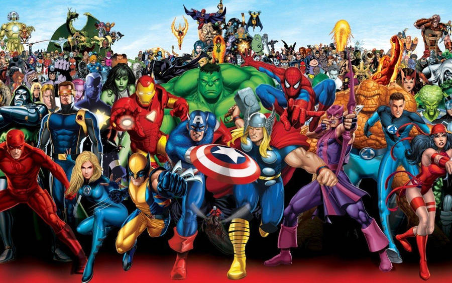 Helde Verenig! — Marvel Muurpapier