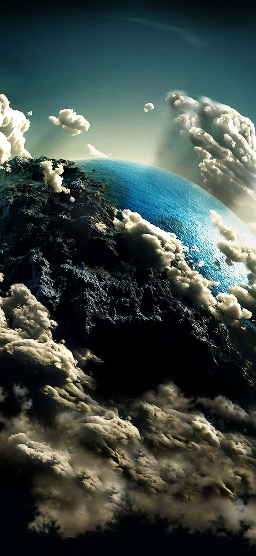 1080x2340 4k — 4K ruimte GIF Muurpapier