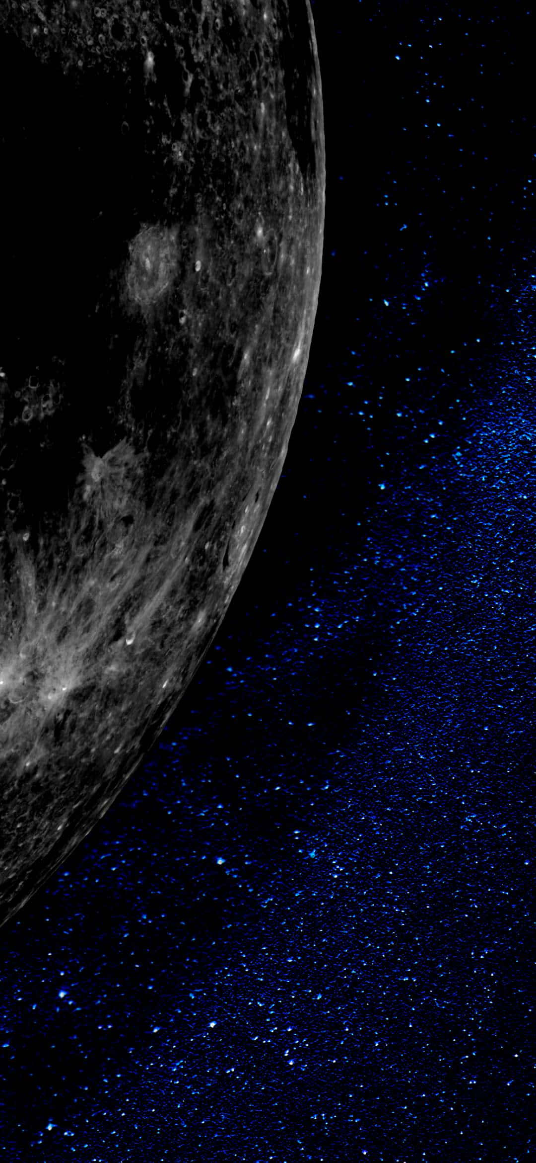 1080x2340 4K Maan Naby Digitale Kuns Muurpapier