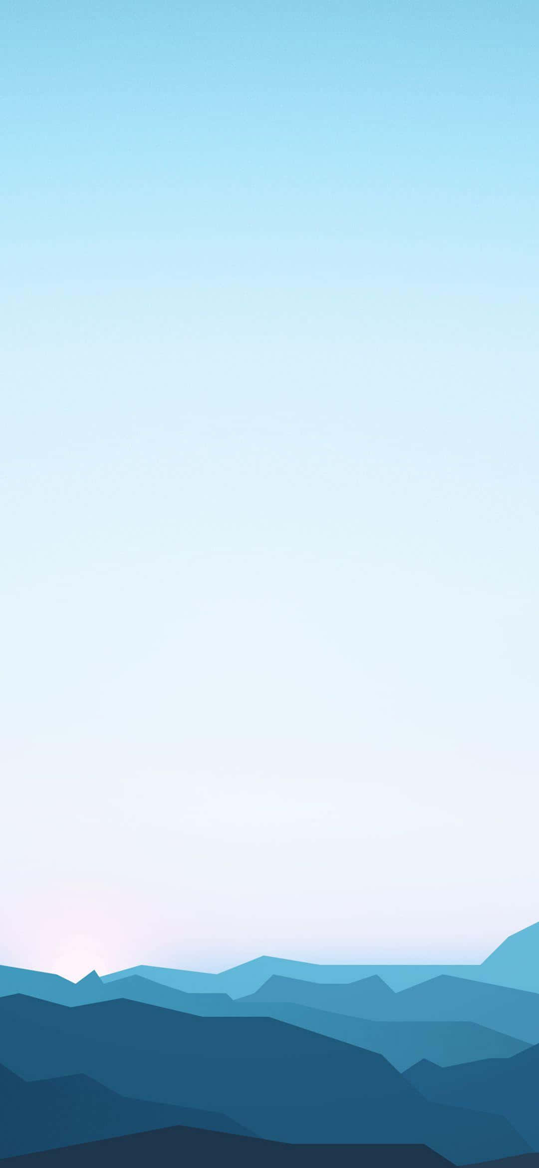 1080x2340 4K Minimale Berg Meetkundige Kuns Muurpapier