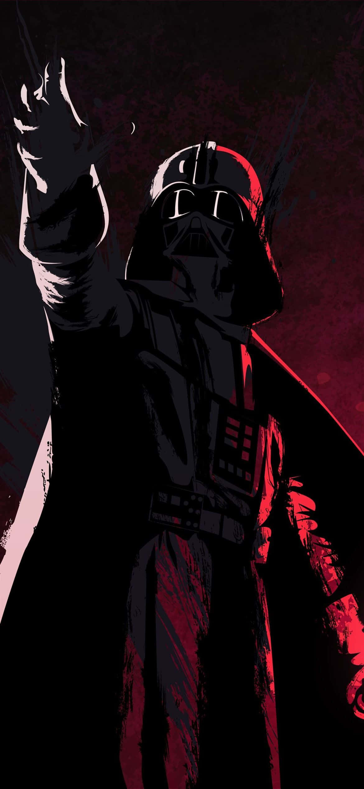 1170x2532 Darth Vader Silhoeët Muurpapier