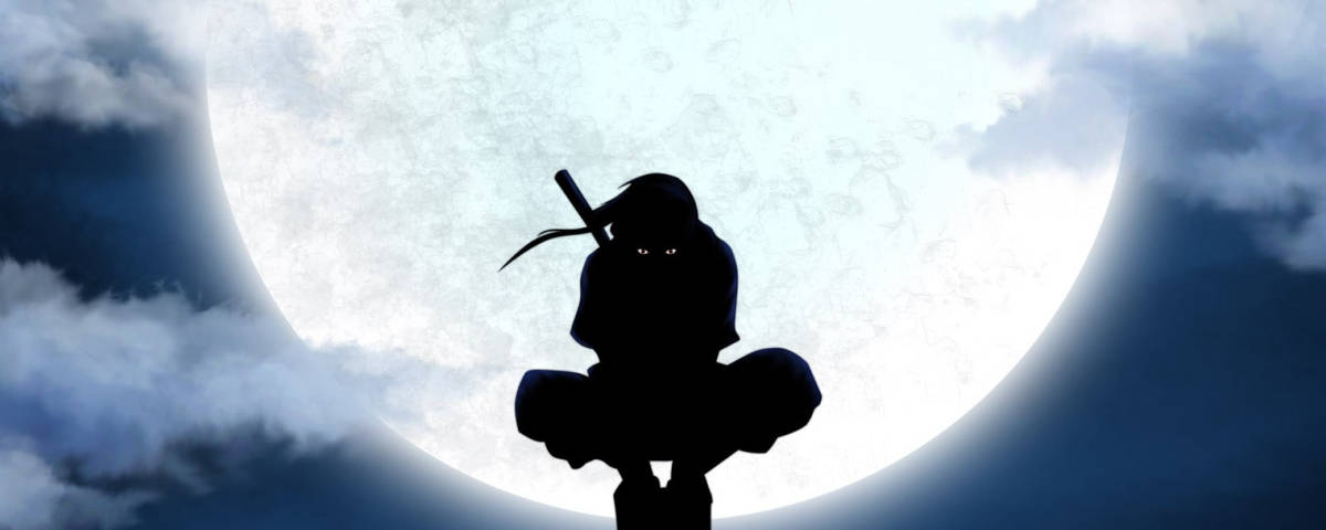 1200x480 Itachi Uchiha Silhouet Muurpapier