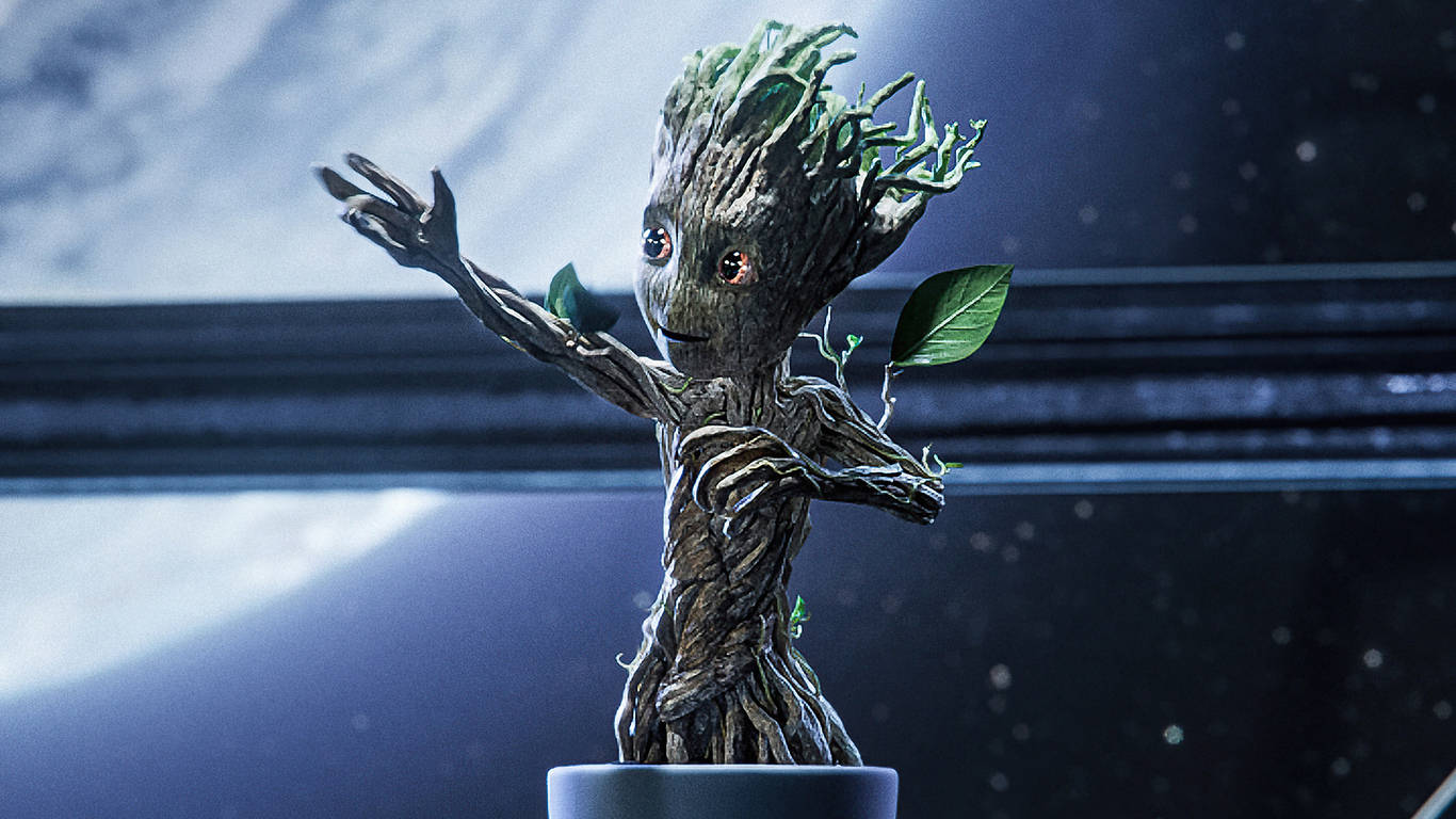 1366 x 768 Marvel Babaseuntjie Groot Muurpapier