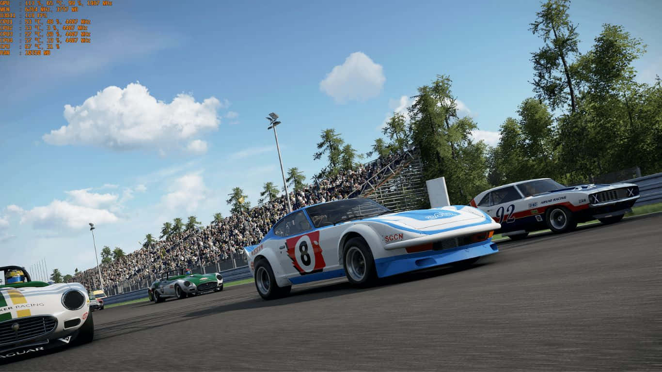 1366x768 Project Cars 2 80+ FPS Agtergrond Muurpapier