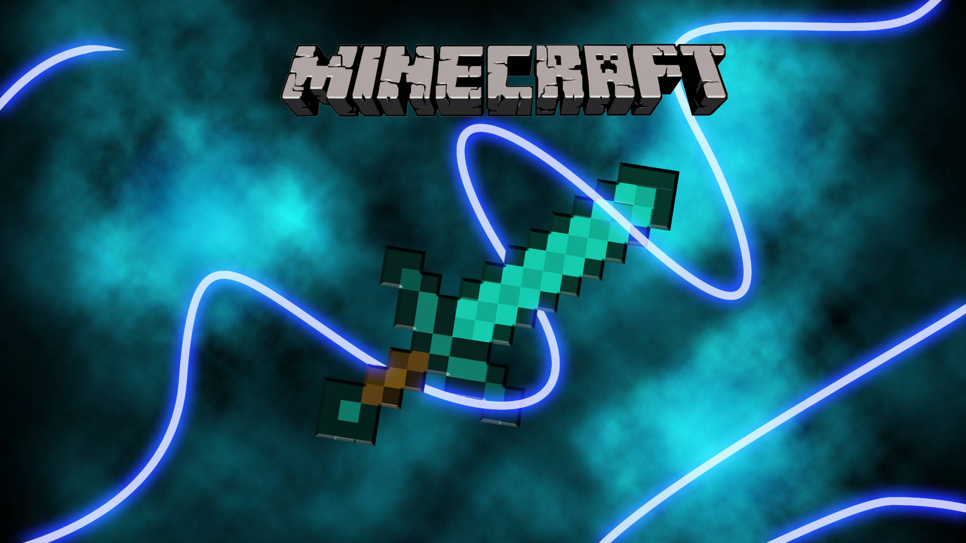 1920 X 1080 Gaming Minecraft Swaard Muurpapier