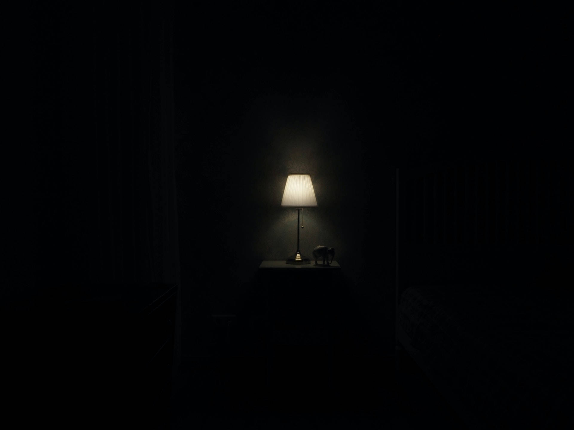1920x1080 HD Donker Lamp Muurpapier