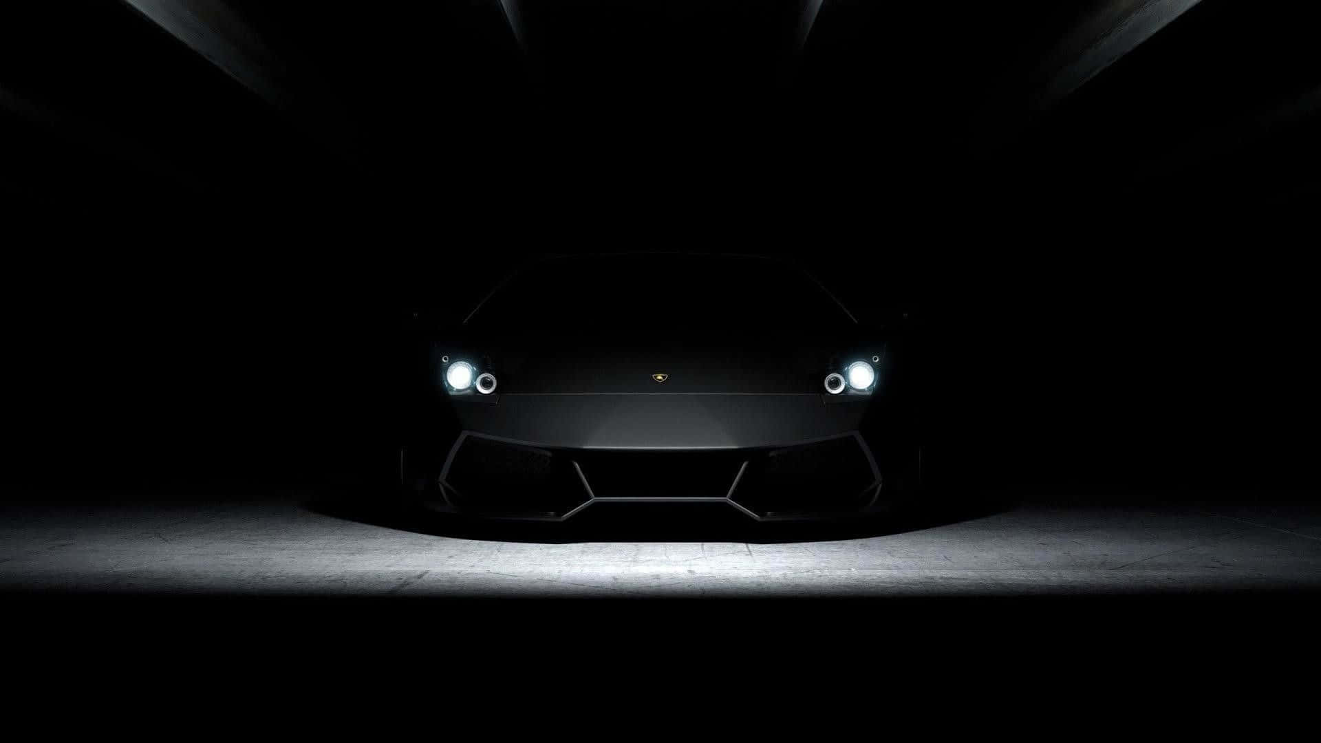 1920x1080 Swart Lamborghini Aventador-enjinkap Muurpapier