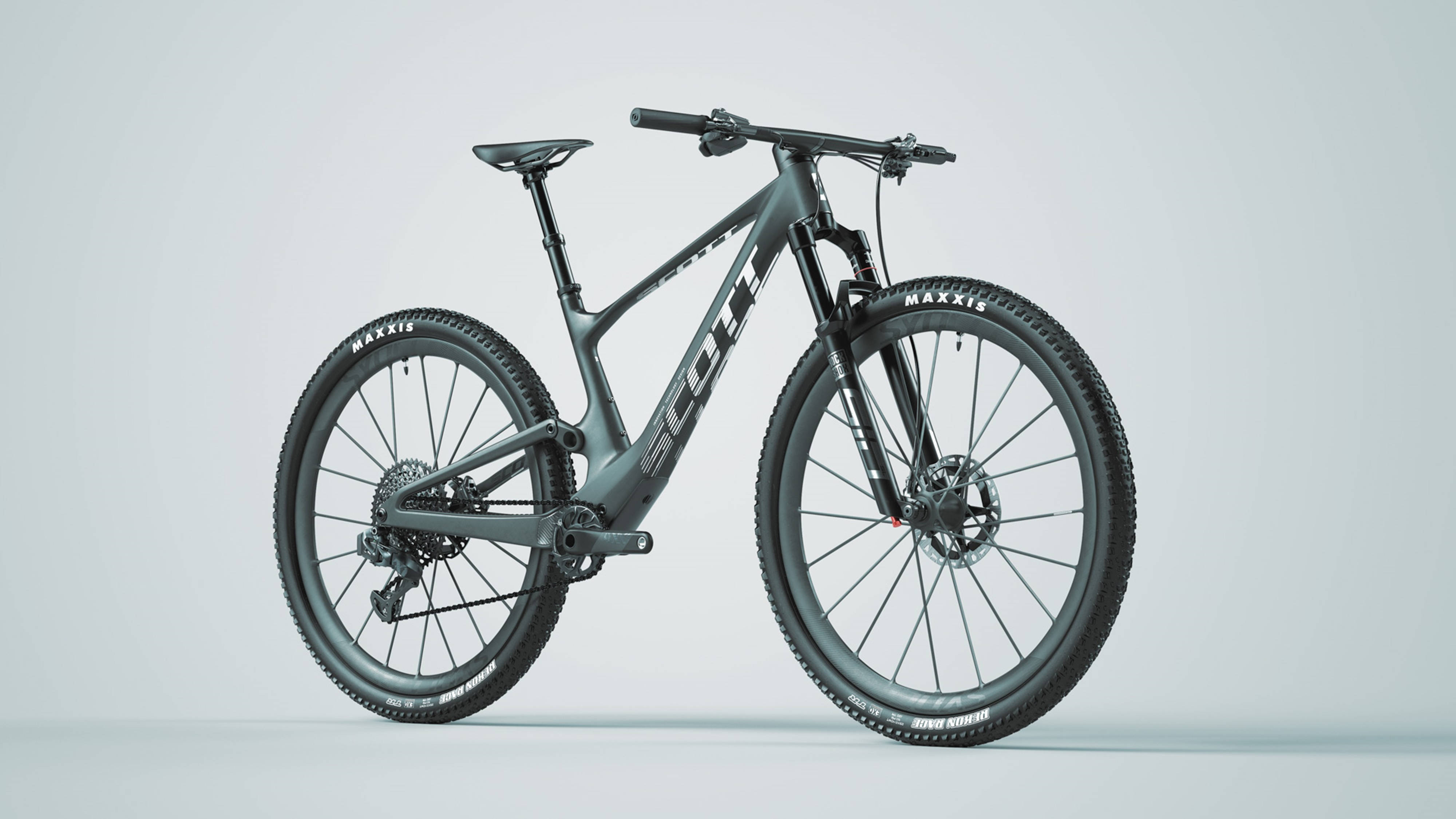 2022 Scott Maxxis Spark Swart 4K Bergfiets Muurpapier