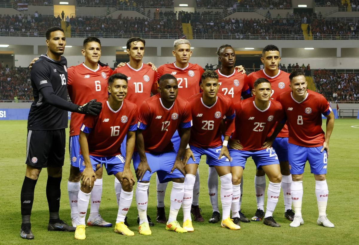2022 Vriendskaplike Wedstryd Costa Rica Nasionale Sokkerspan Muurpapier