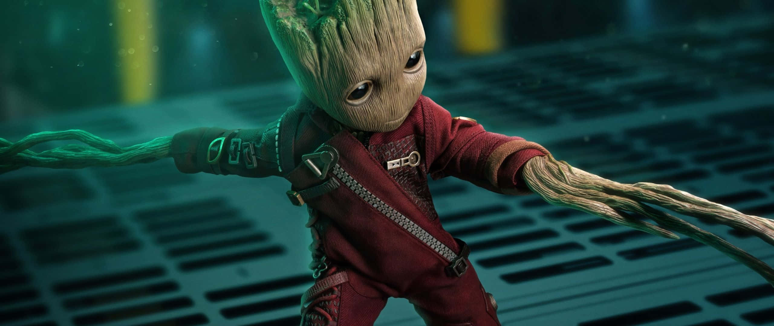 2560 X 1080 Marvel-baba Groot Muurpapier
