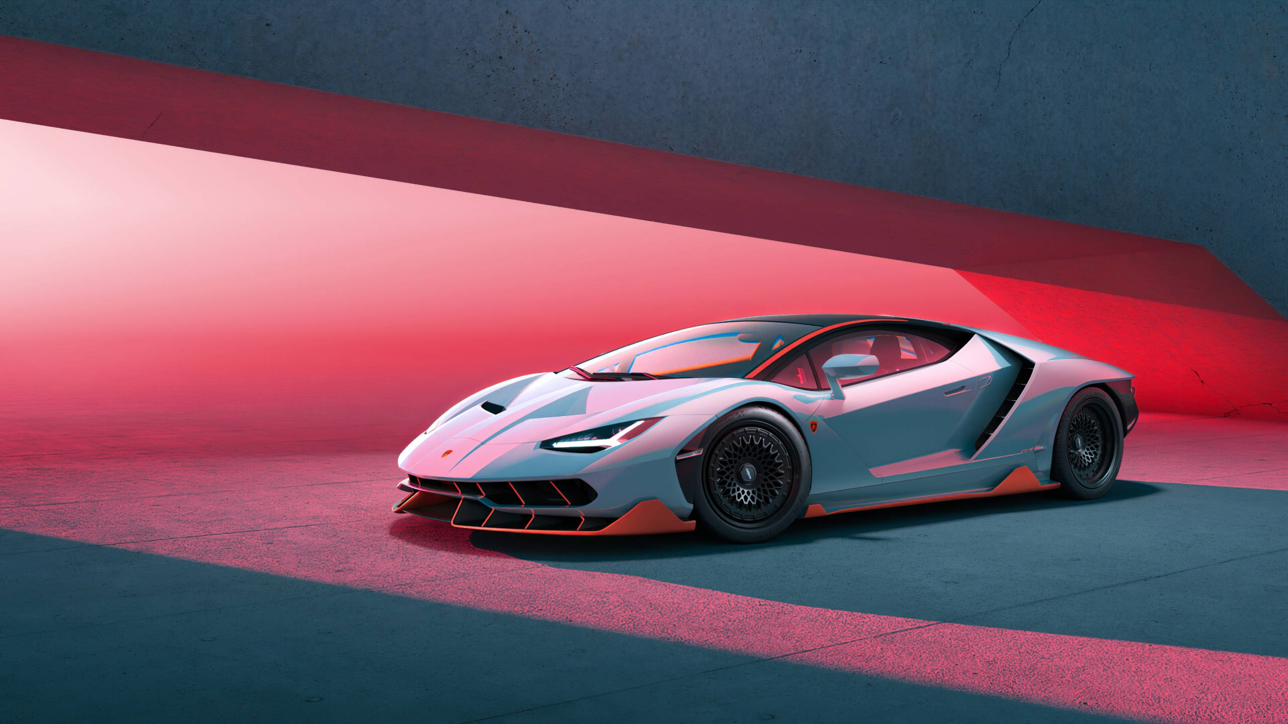 2560 X 1440 Wit Lamborghini Centenario Muurpapier