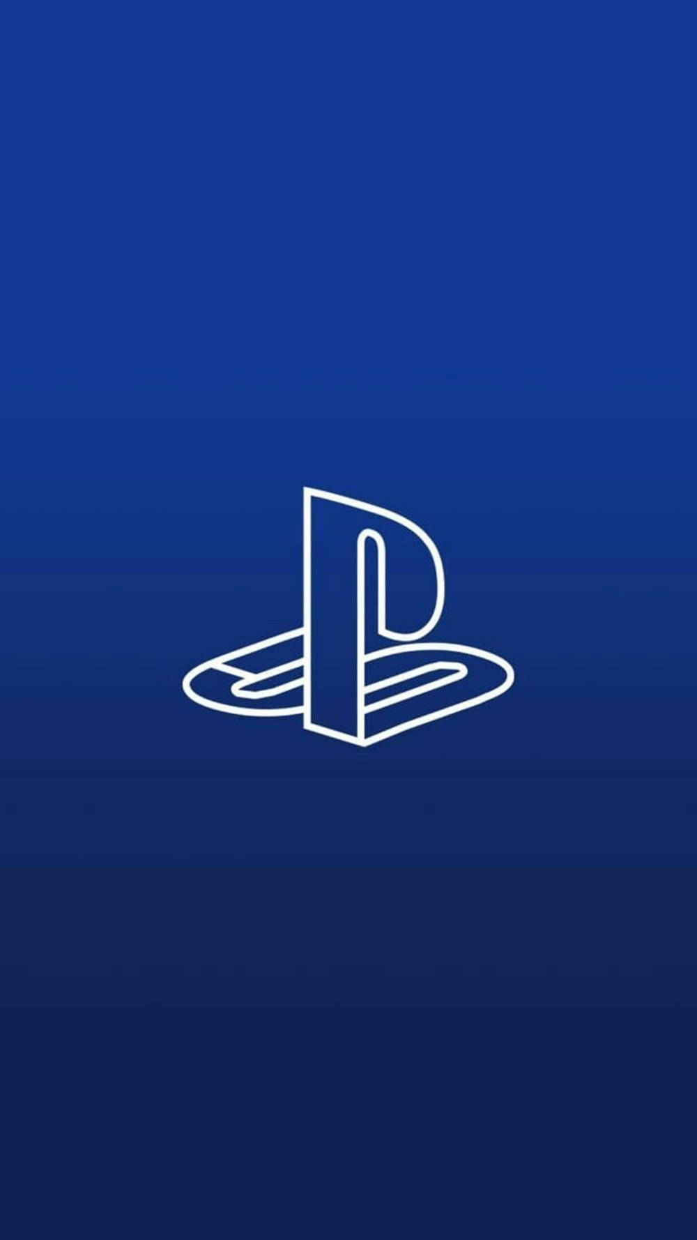 3D Blou PS4 Logo Muurpapier