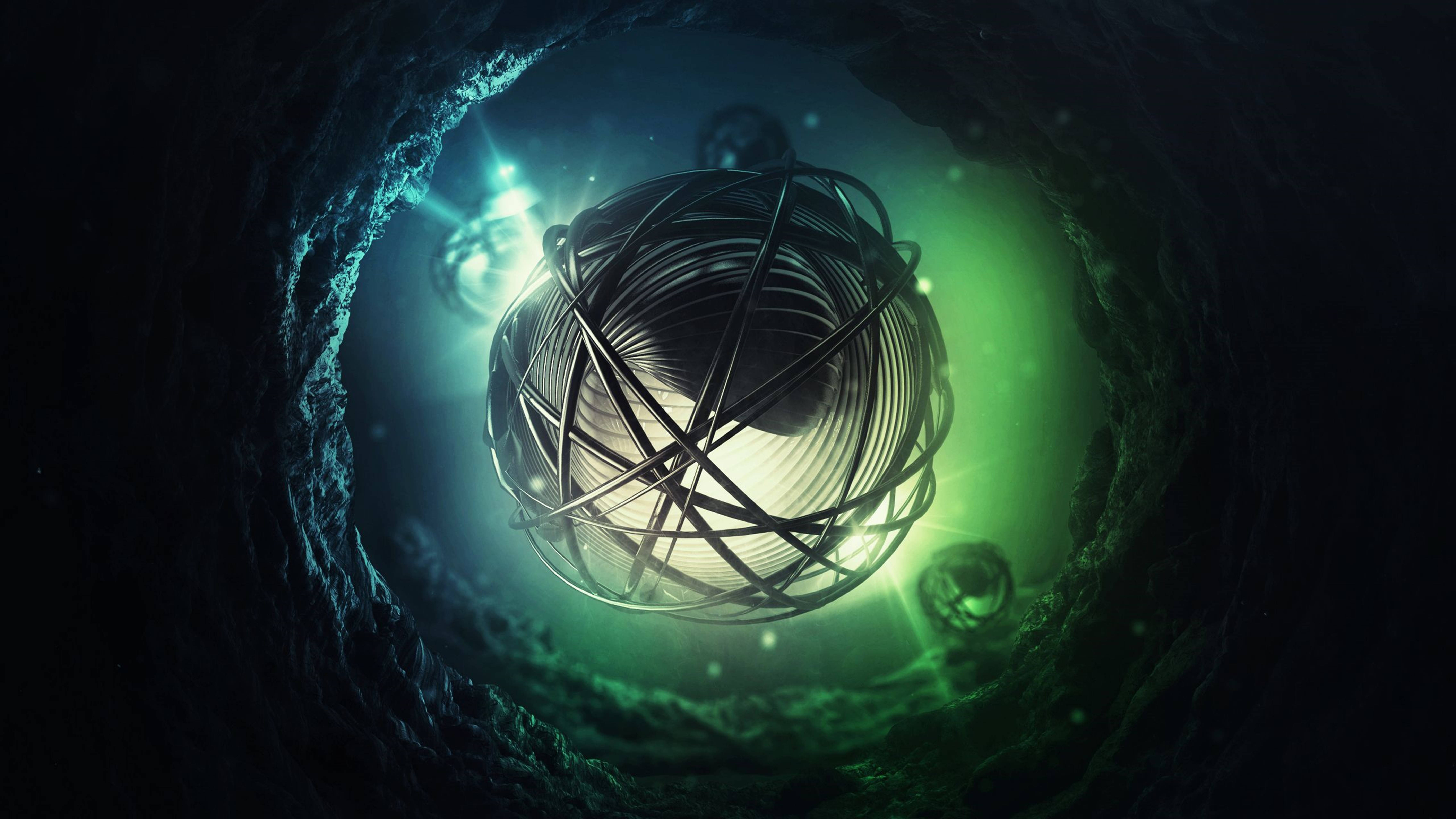 3D HD Abstrakte Balstring Muurpapier