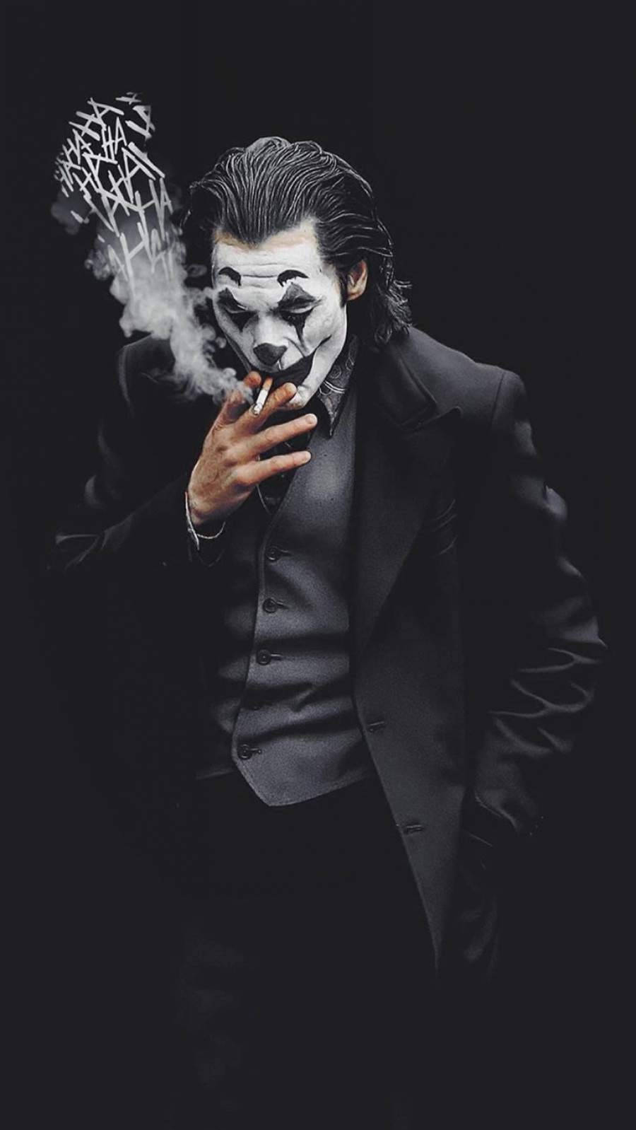 3D Joker iPhone Rook Hahaha Muurpapier