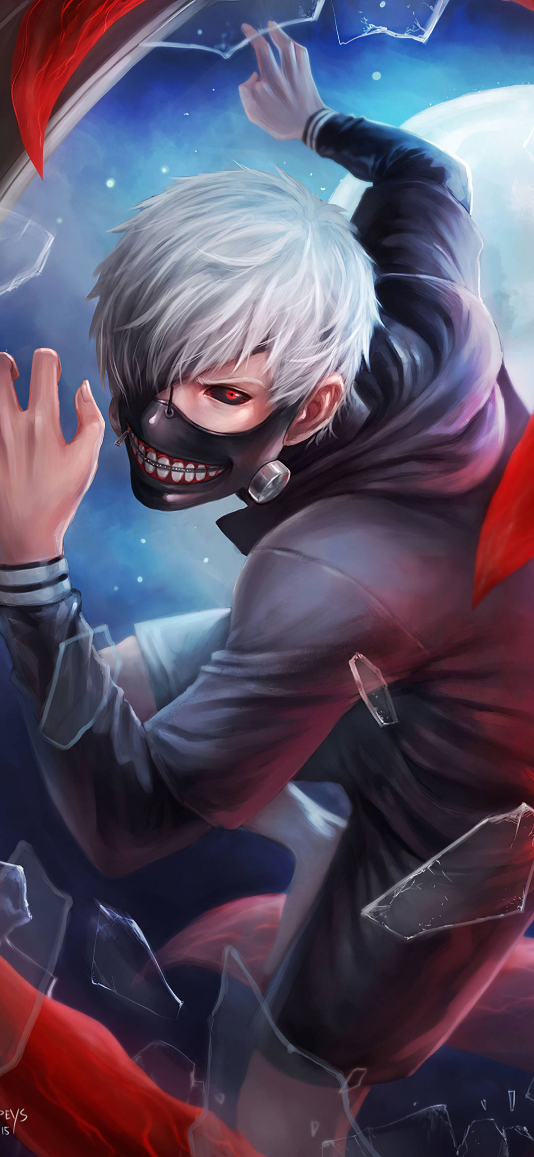 3D Ken Tokyo Ghoul iPhone Muurpapier