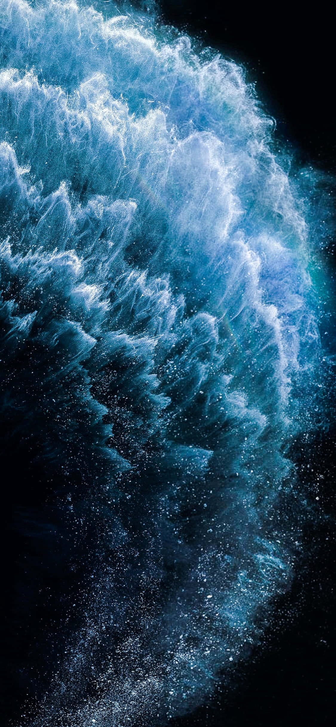 4K AMOLED Agtergrond Breekende Golwe Tekstuur Muurpapier