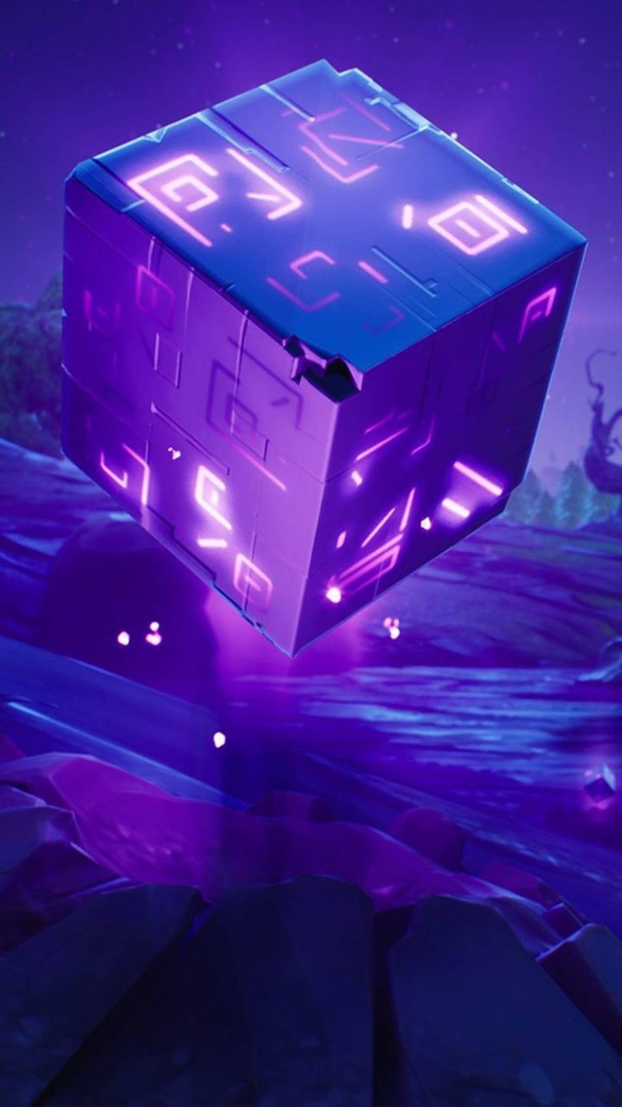 4K Android Fortnite Pers Skadu Steen Muurpapier