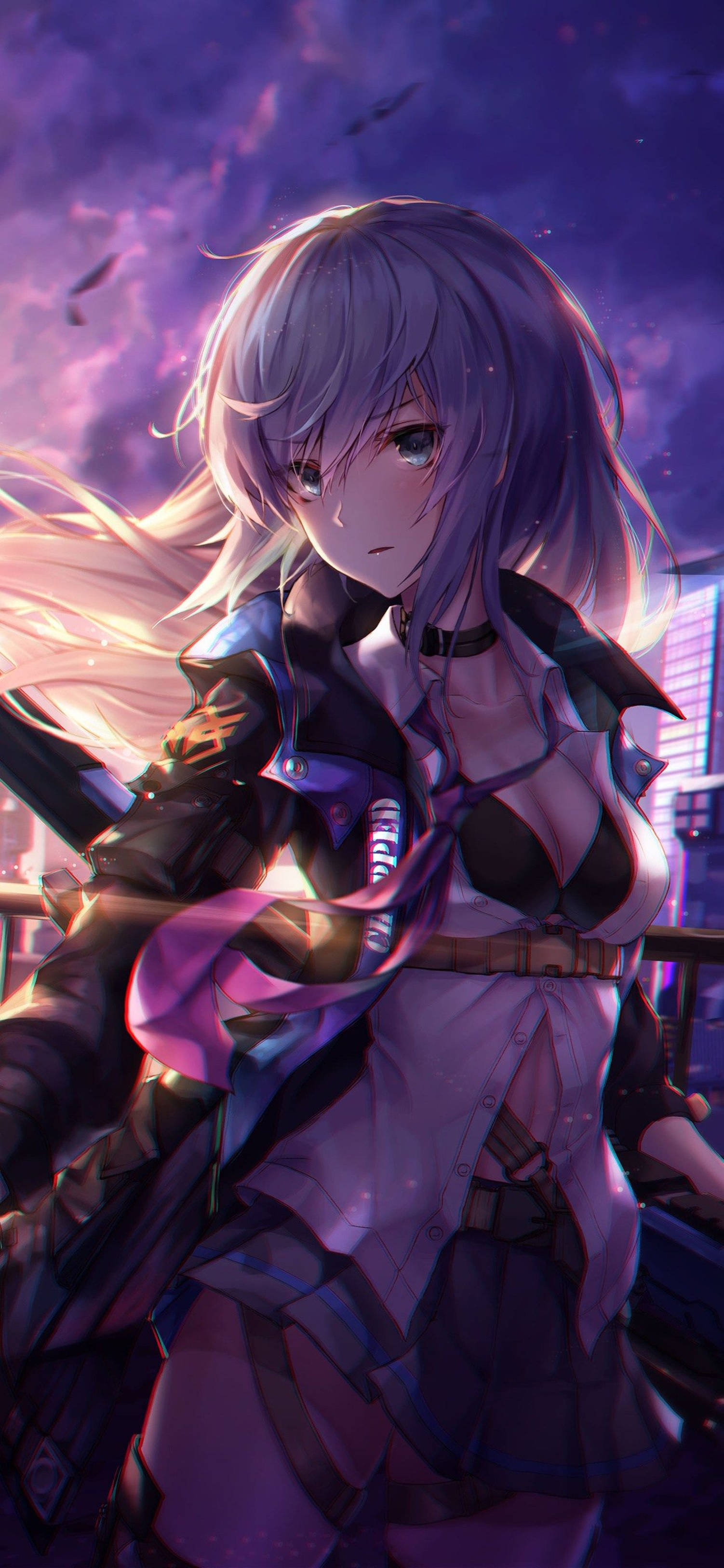 4K Anime iPhone Vegtermeisie Muurpapier