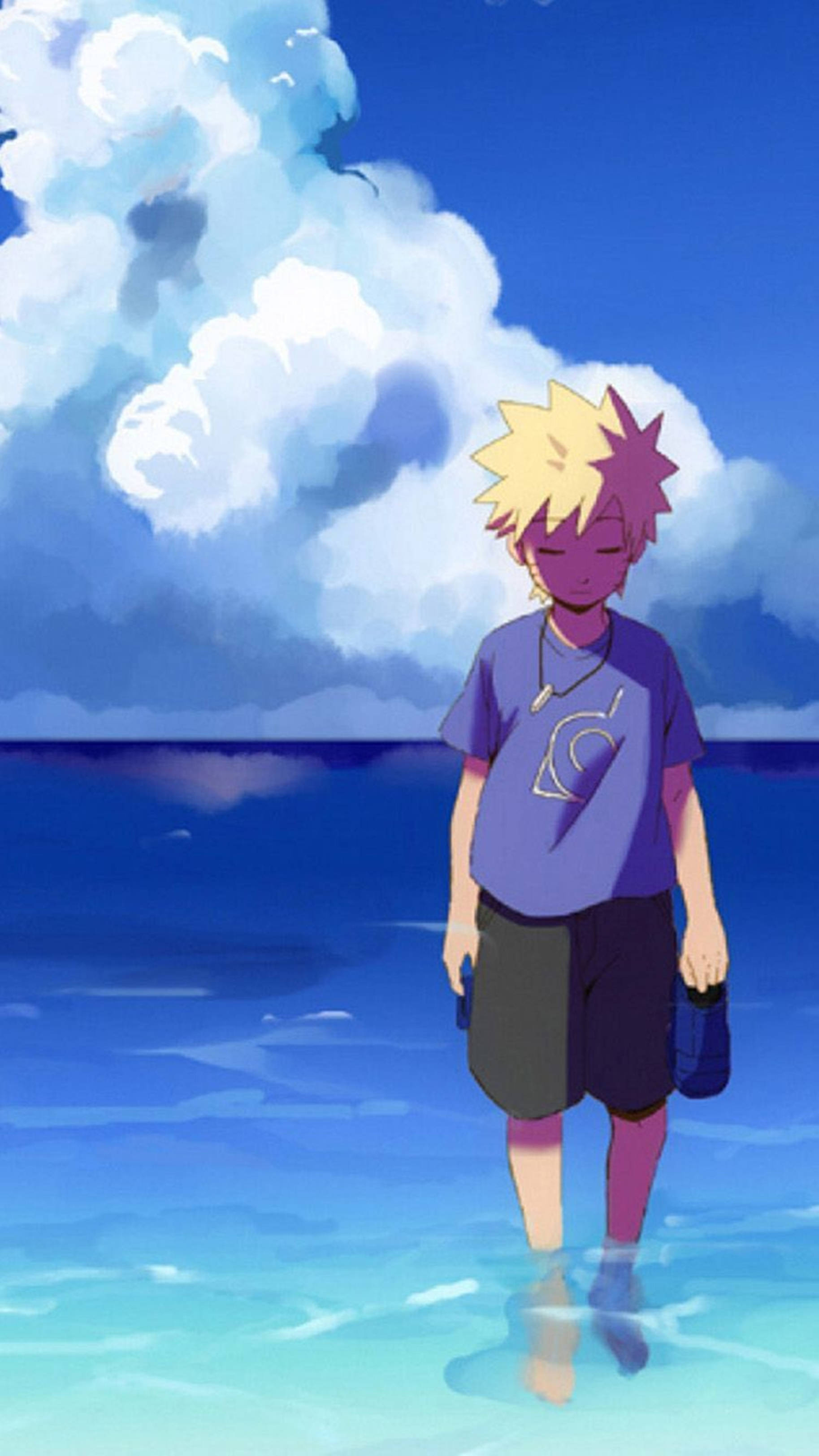 4K Anime IPhone Kind Uzumaki Naruto — Naruto iPhone GIF Muurpapier