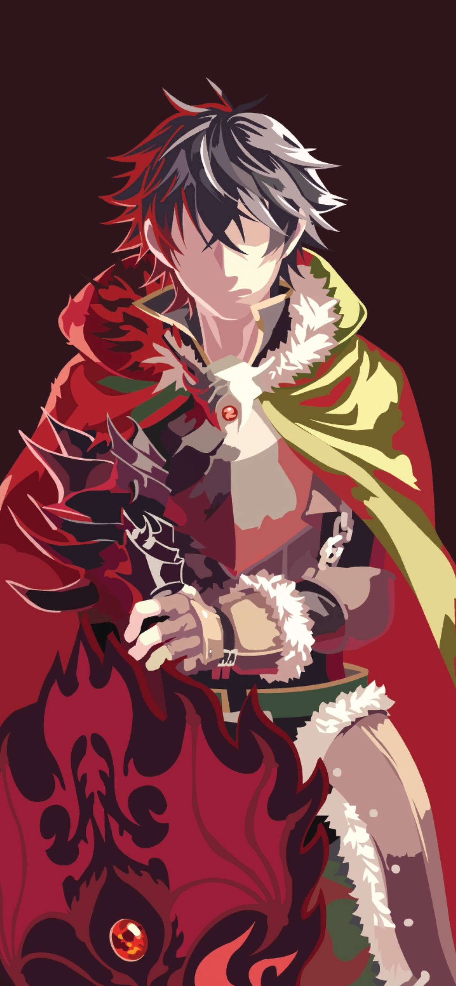 4K Anime iPhone Skildheld Naofumi Iwatani Muurpapier