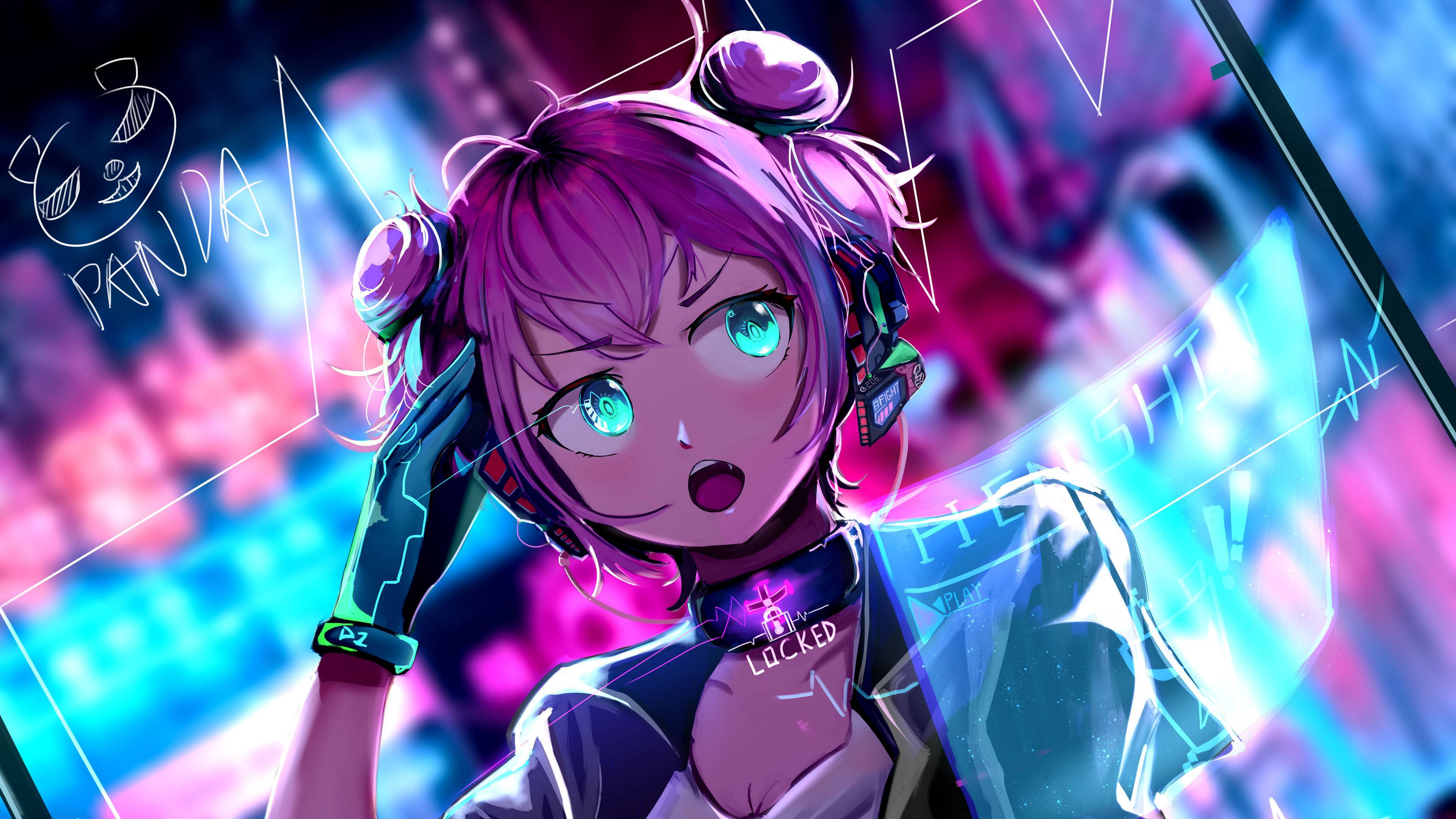 4K Anime Kuns Sayori Muurpapier