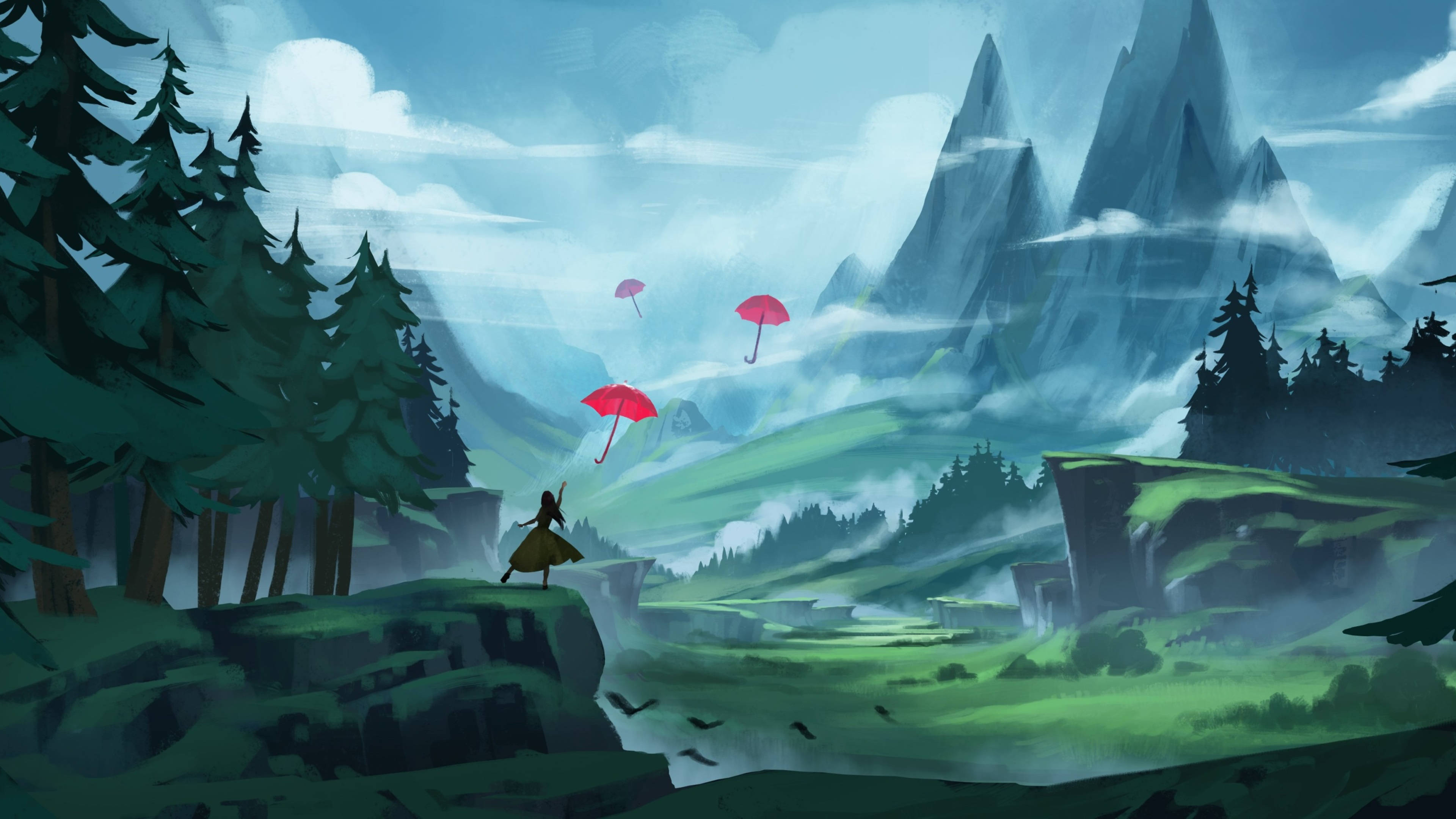 4K Anime Kuns Woud Muurpapier