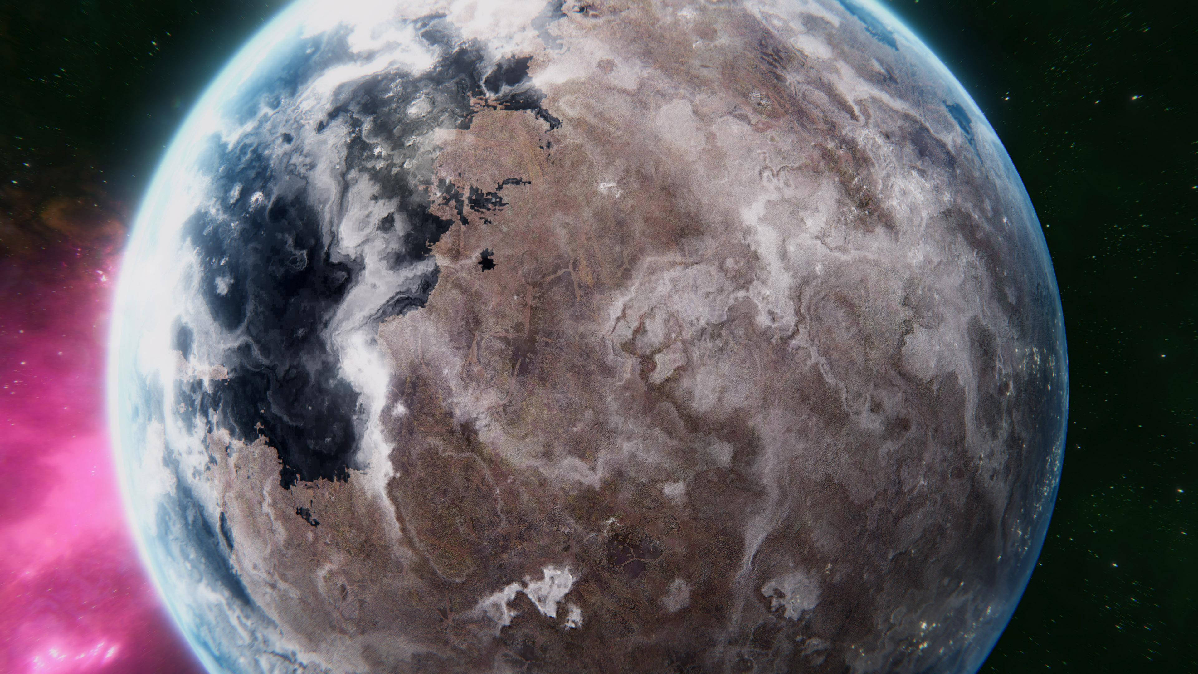 4K Bewegende Planeet Van Naby Muurpapier