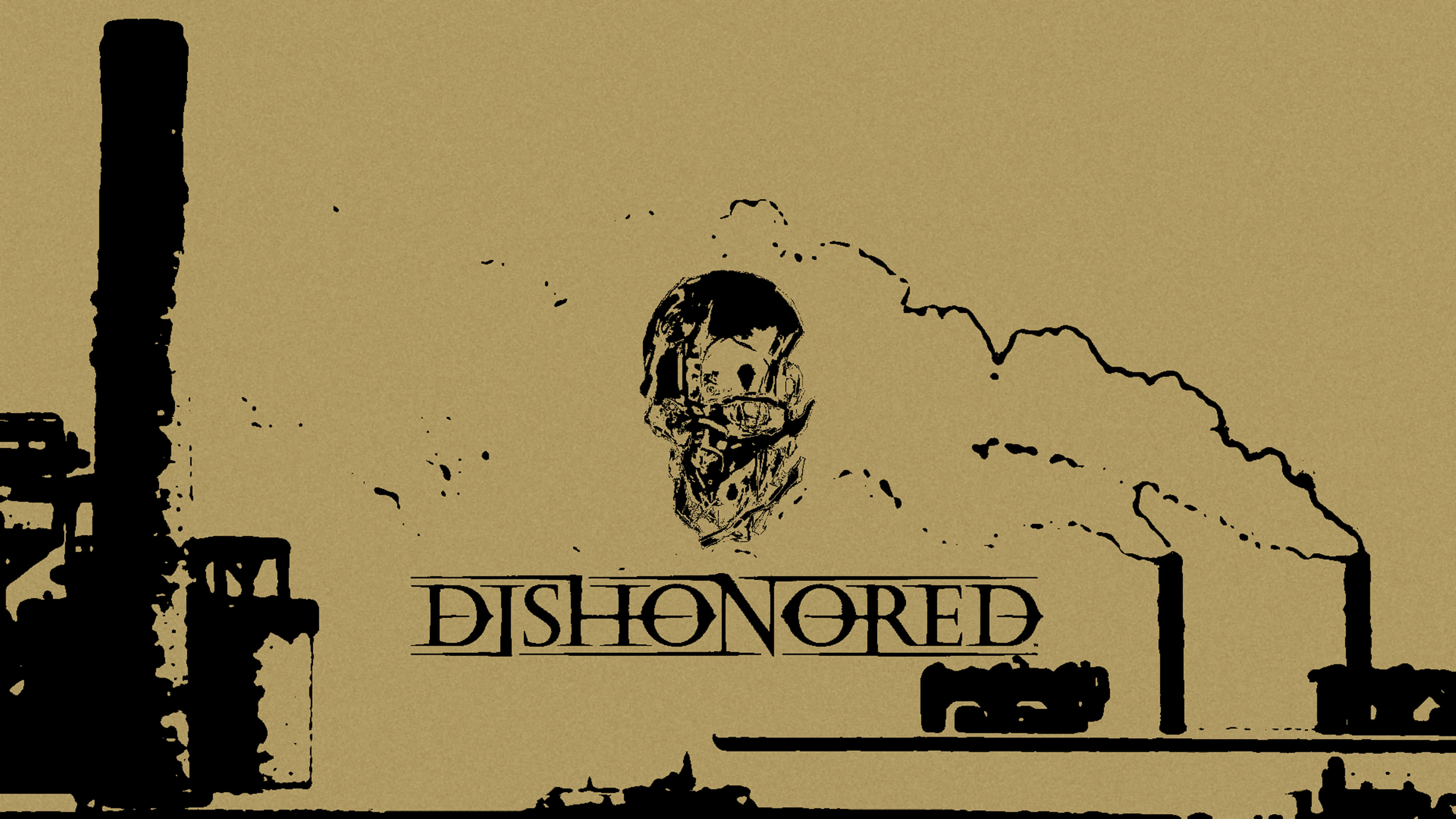 4K Dishonored Bruin Estetika Muurpapier