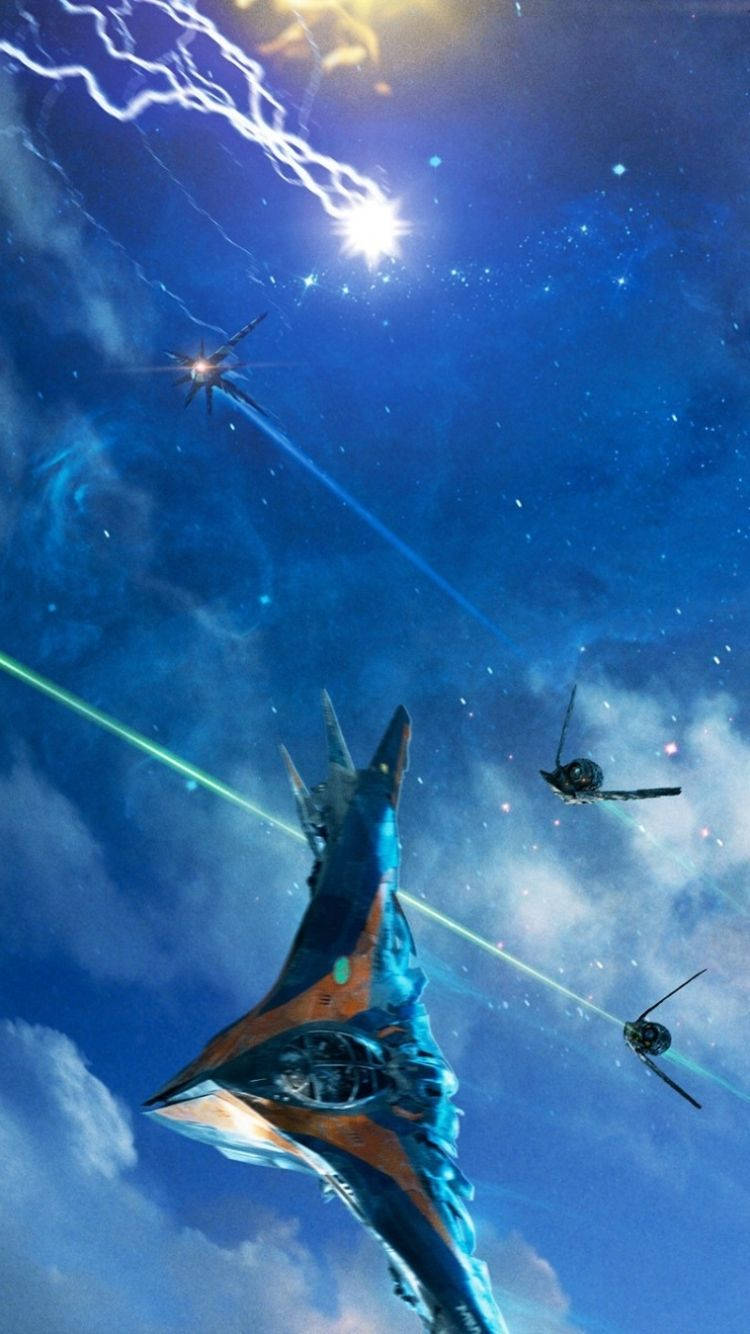 4K Guardians Of The Galaxy Milano Ruimteskip Muurpapier