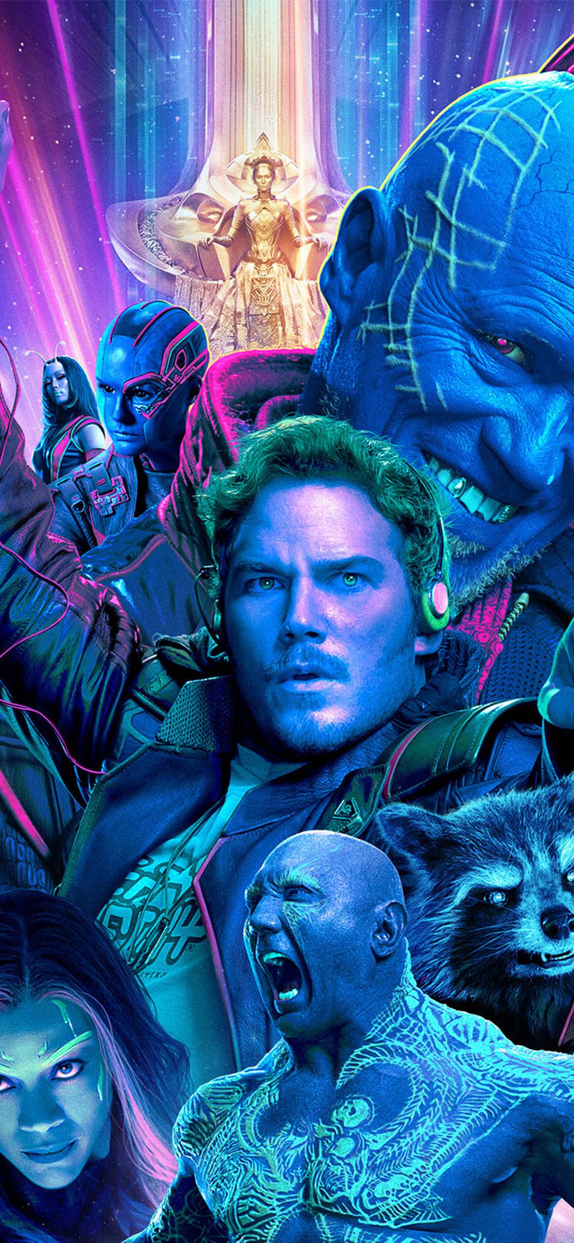 4K Guardians of the Galaxy Alle Karakters in Een Foto Muurpapier