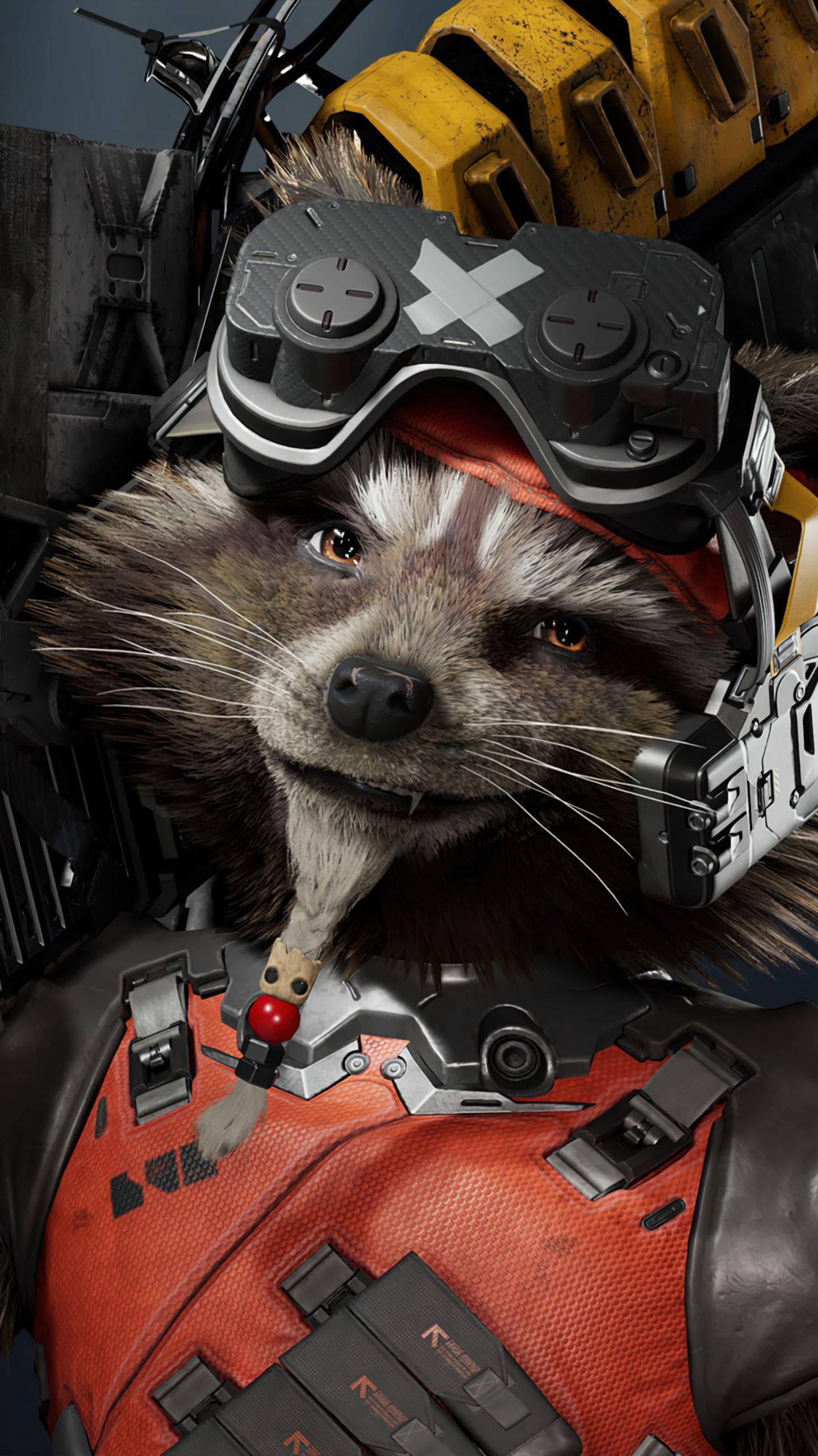 4K Guardians of the Galaxy Toegeruste Rocket Raccon Muurpapier