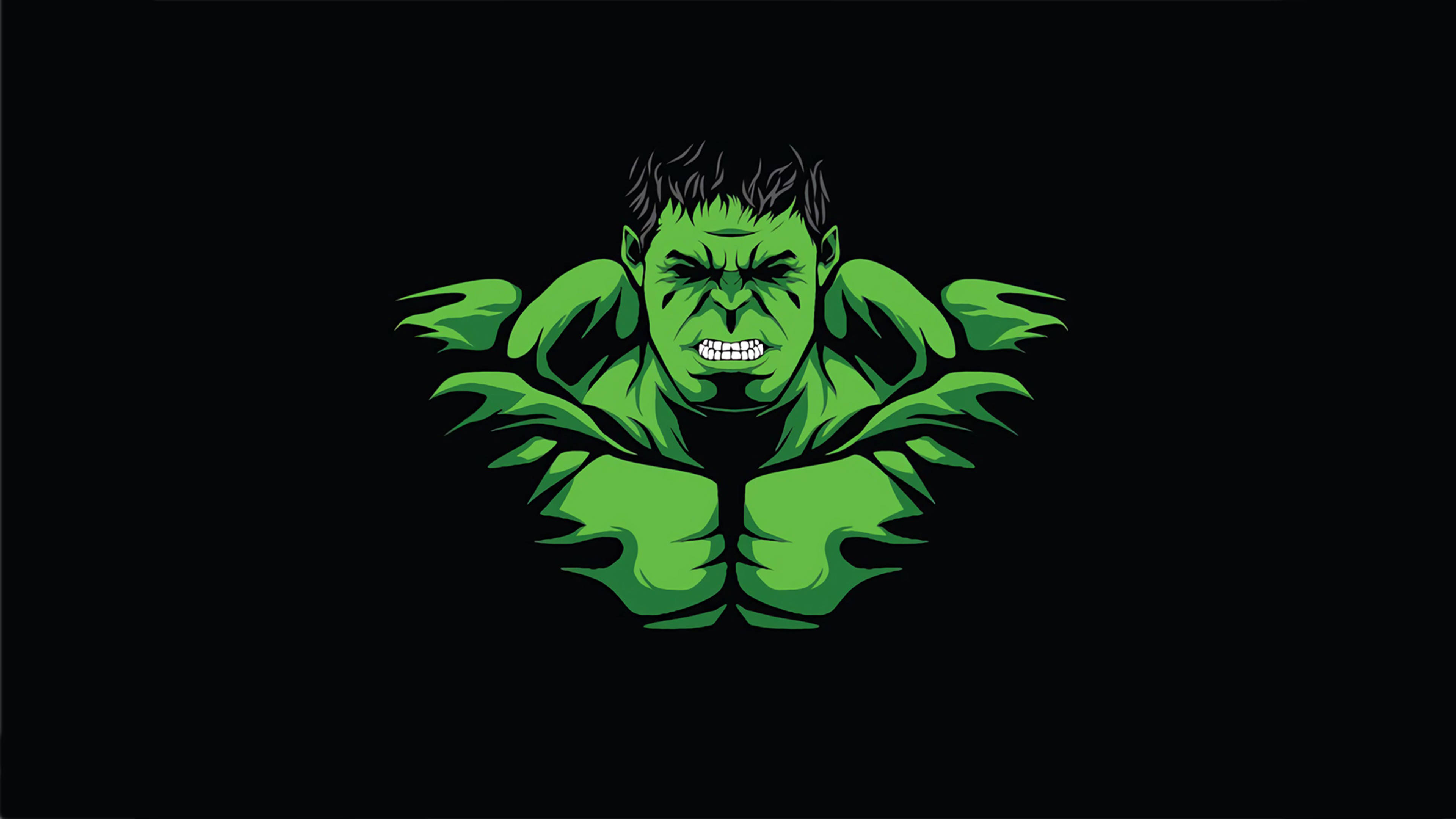 4K Hulk Minimaal Muurpapier