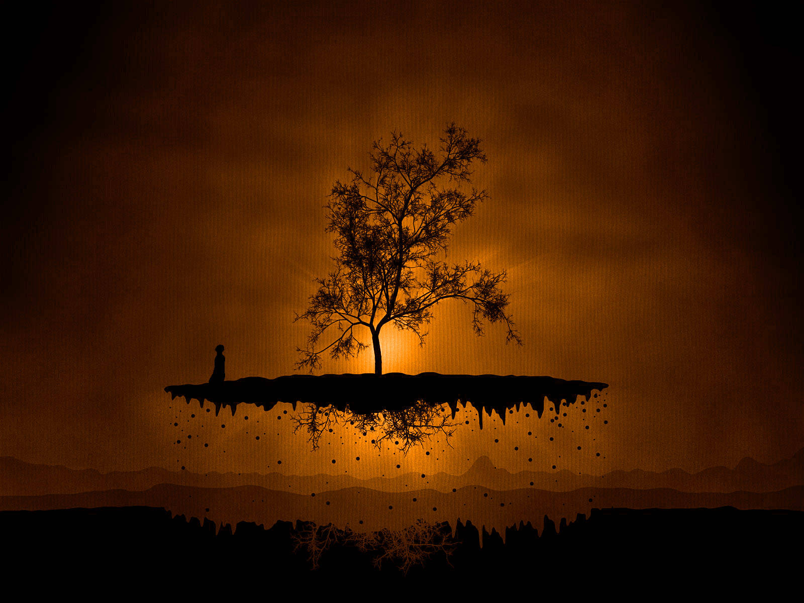 4K Natuur Drywende Land Muurpapier