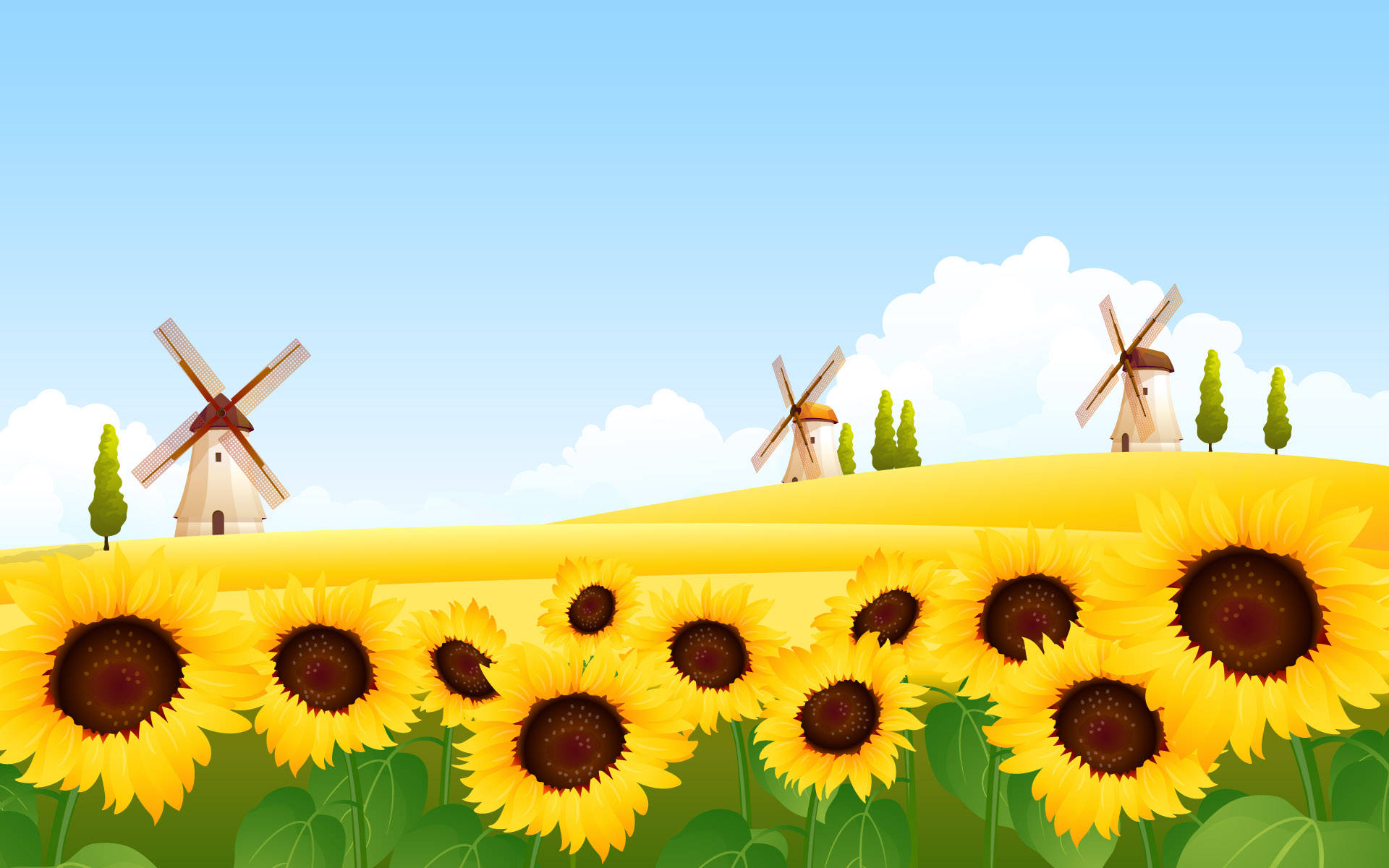 4K Natuur Skoonheid Sambreelblomme Muurpapier