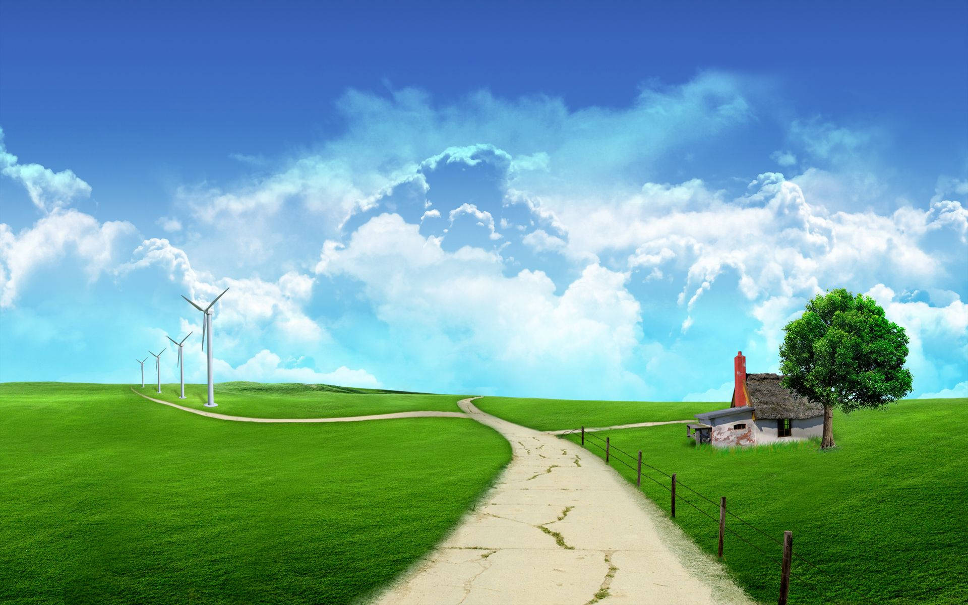 4k Natuur Windpompe — 4K natuur GIF Muurpapier
