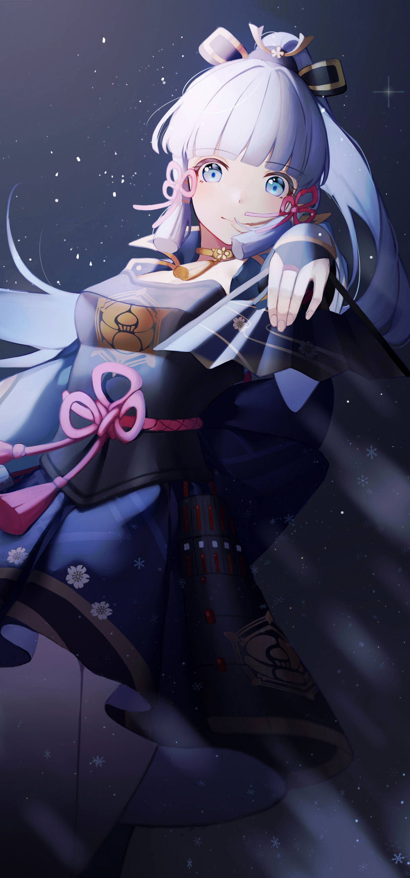 4K Speletjiefoon Genshin Impact Ayaka Muurpapier
