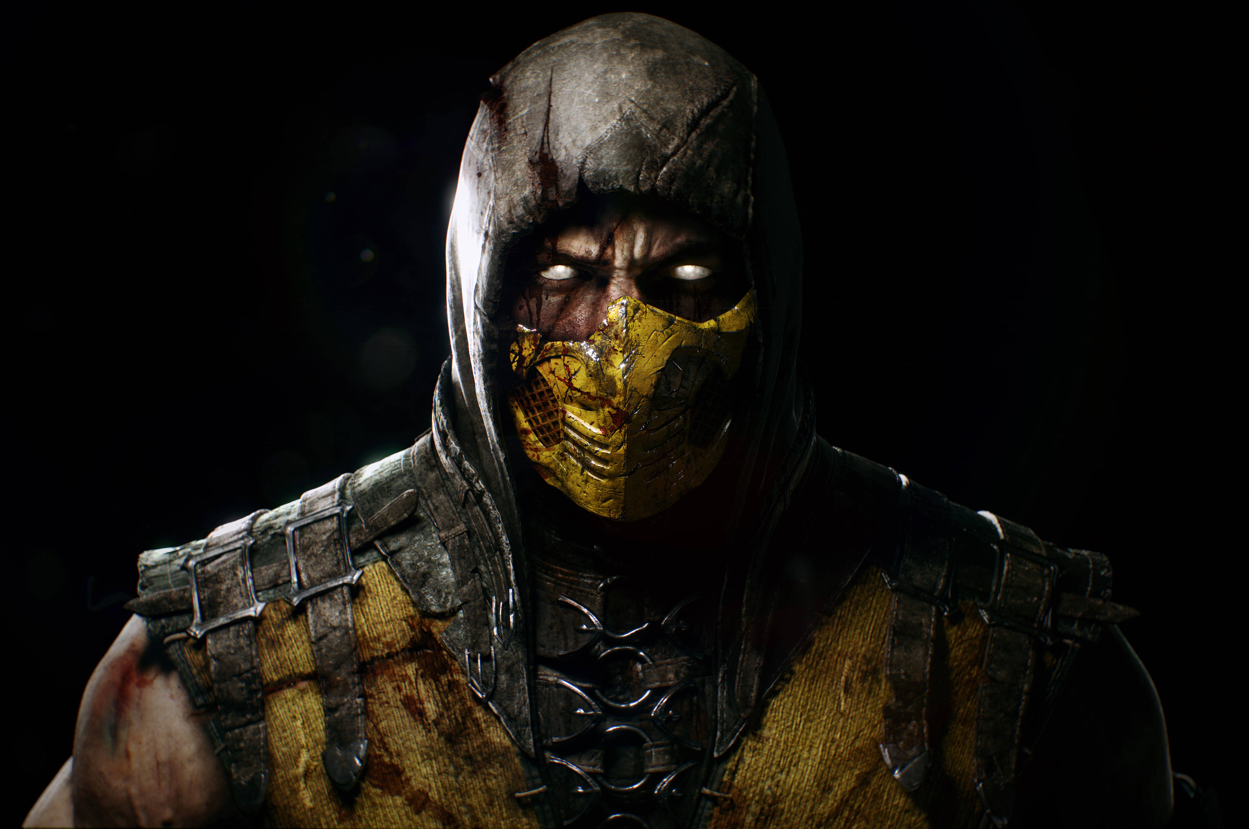 4K Speletjiefoon Scorpion Mortal Kombat Muurpapier