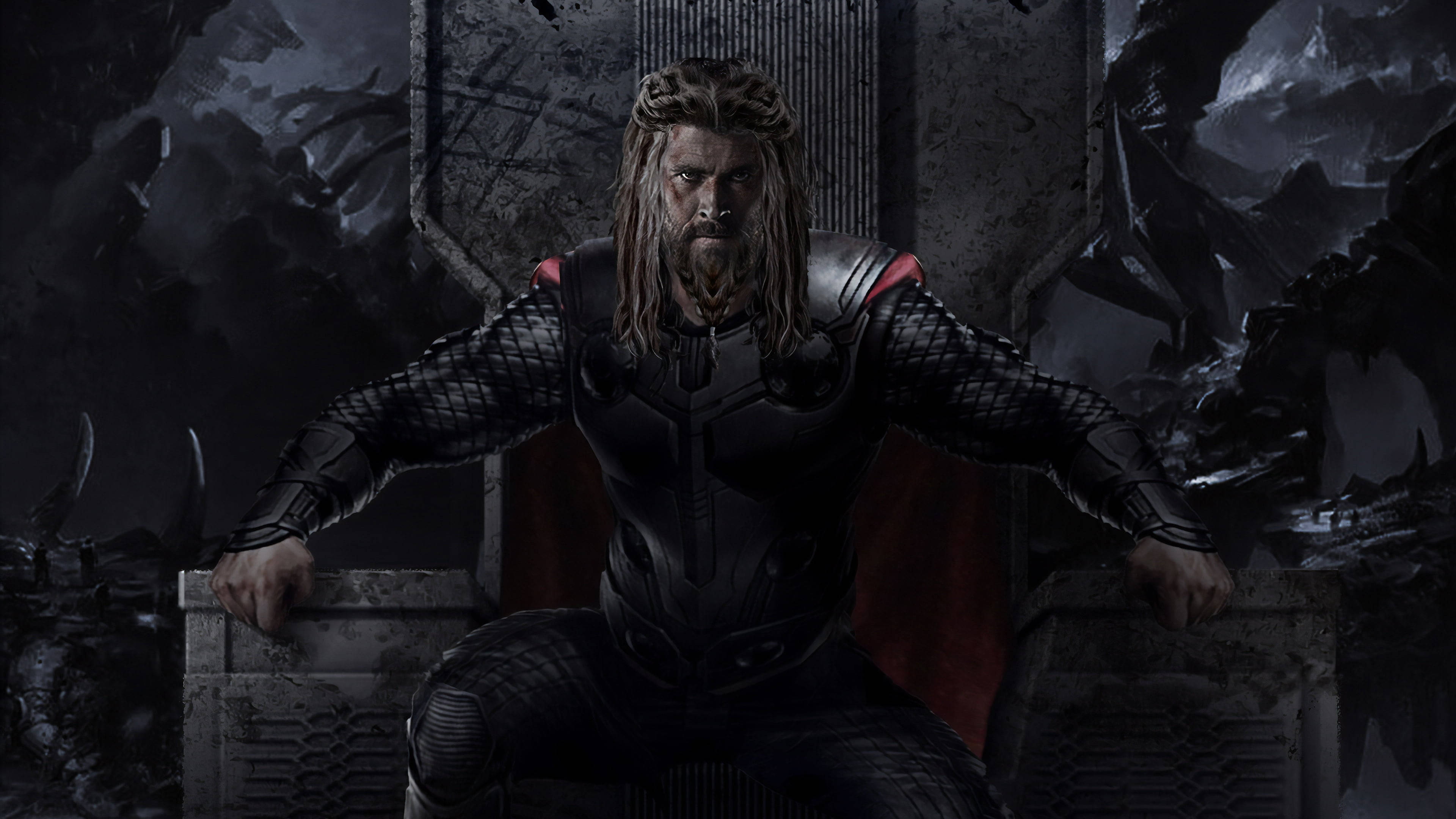 4K Thor: Liefde en Donder Muurpapier
