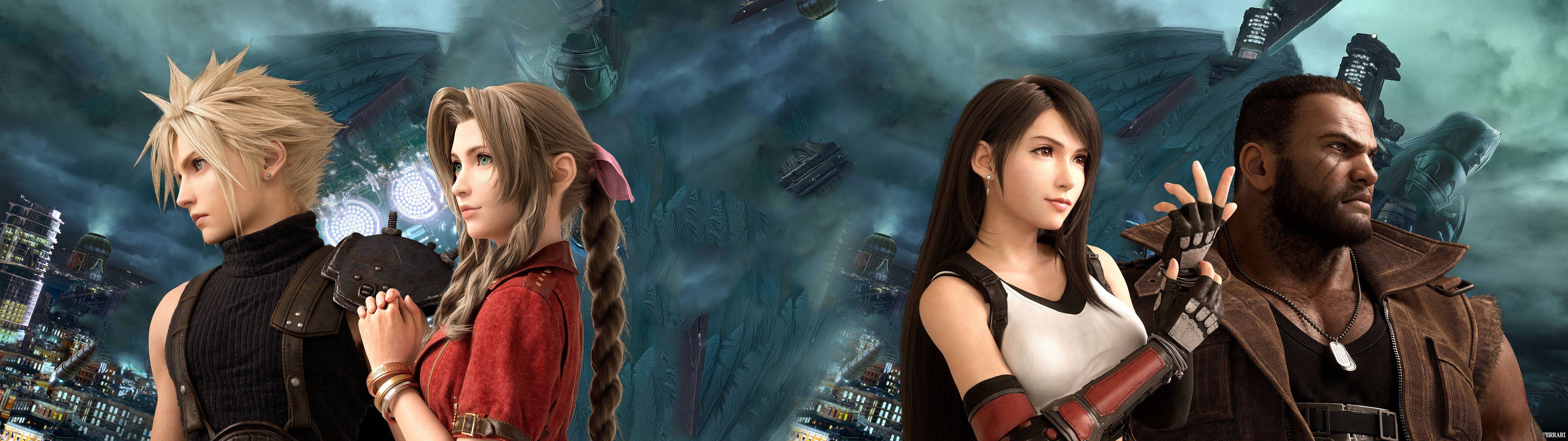 5120x1440 Speletjie Final Fantasy VII Remake Muurpapier