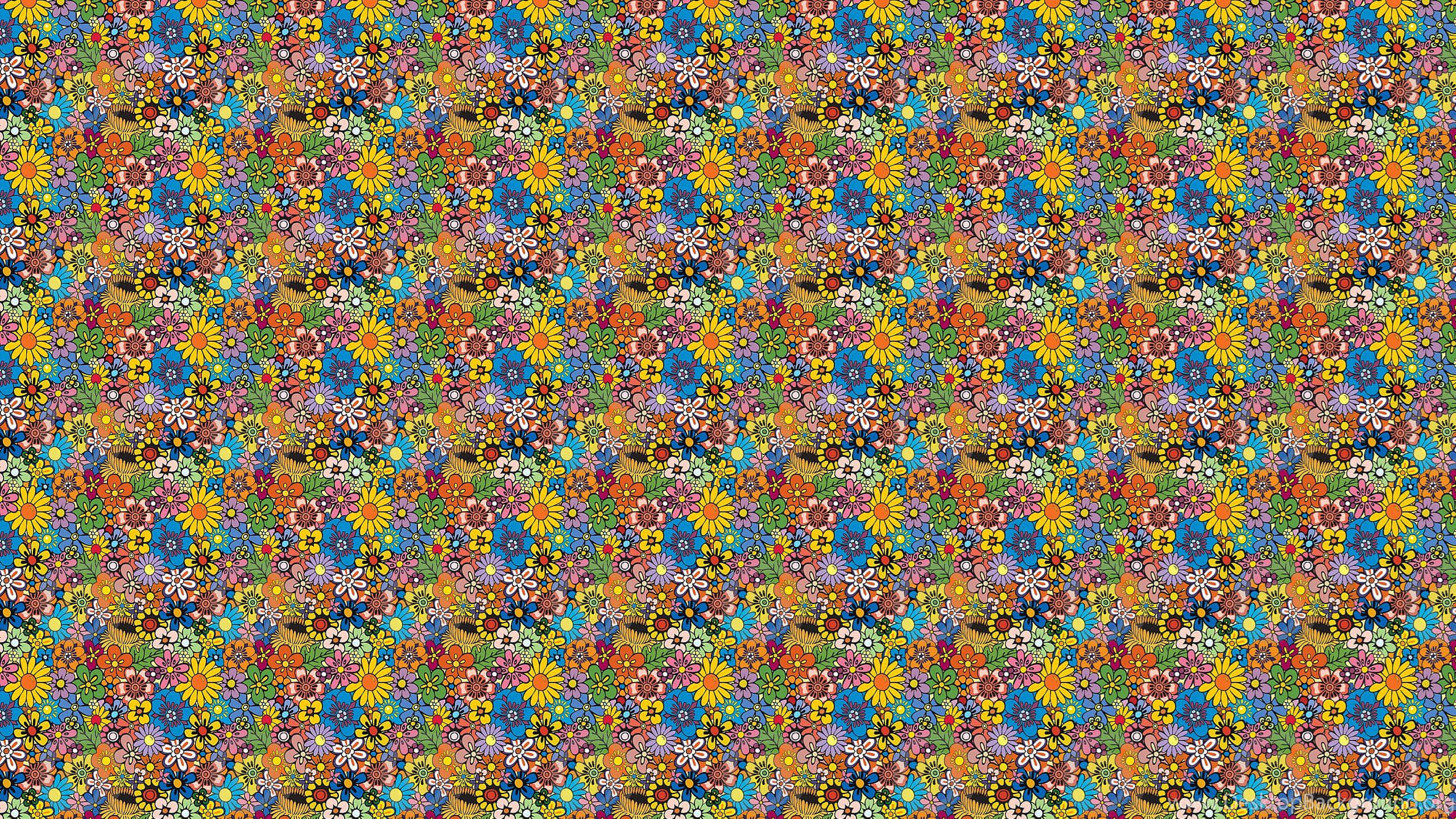 70's Estetiese Lessenaar Autostereogram Magic Eye Beeld Muurpapier