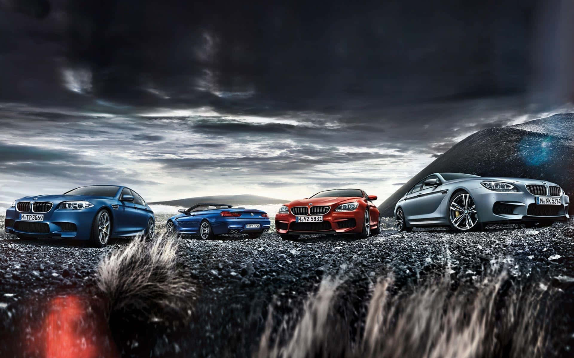720p M-reeks Agtergrond Verskillende Kleure BMW M Motors Muurpapier