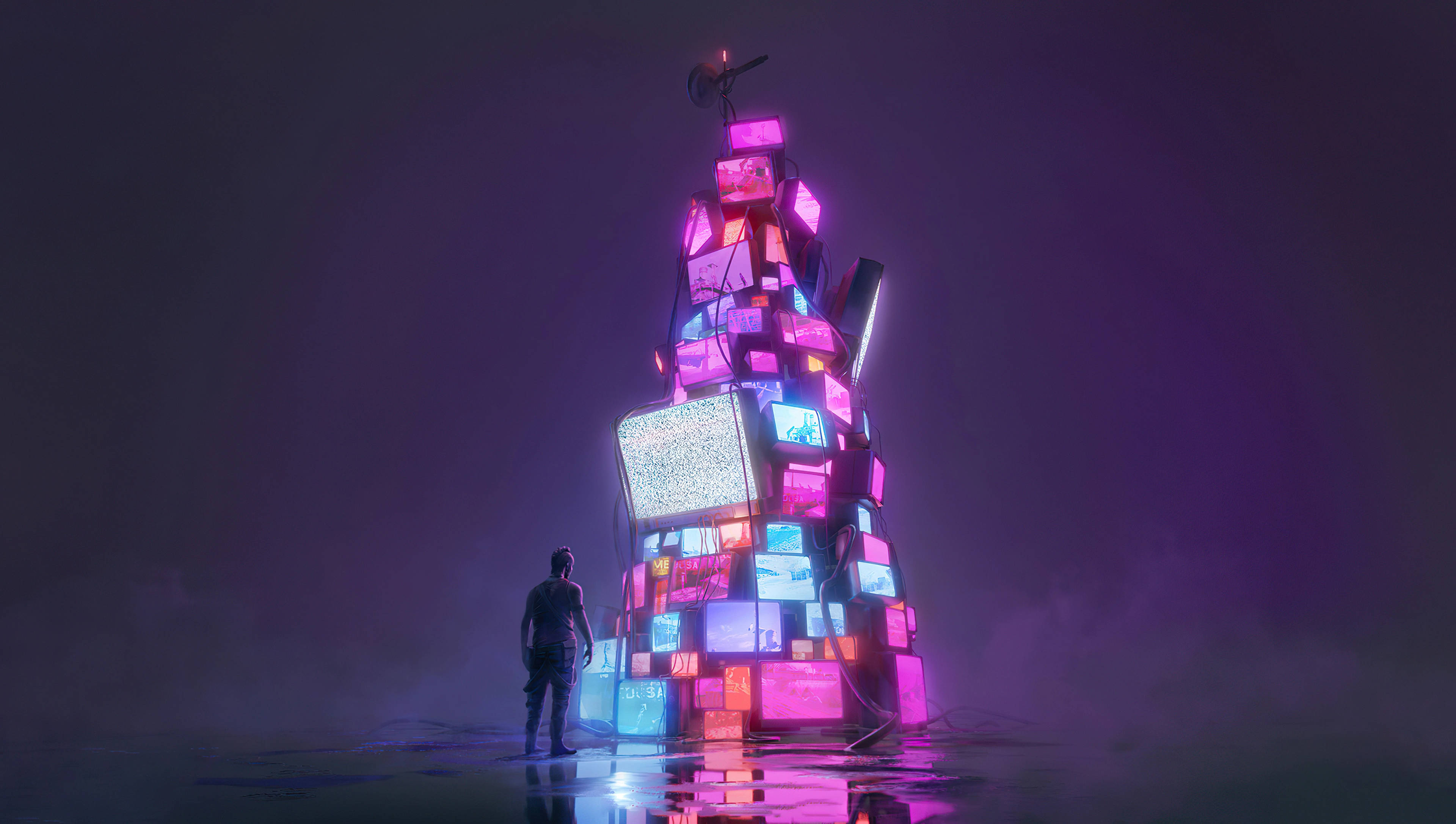 8K Speelmonitors Muurpapier