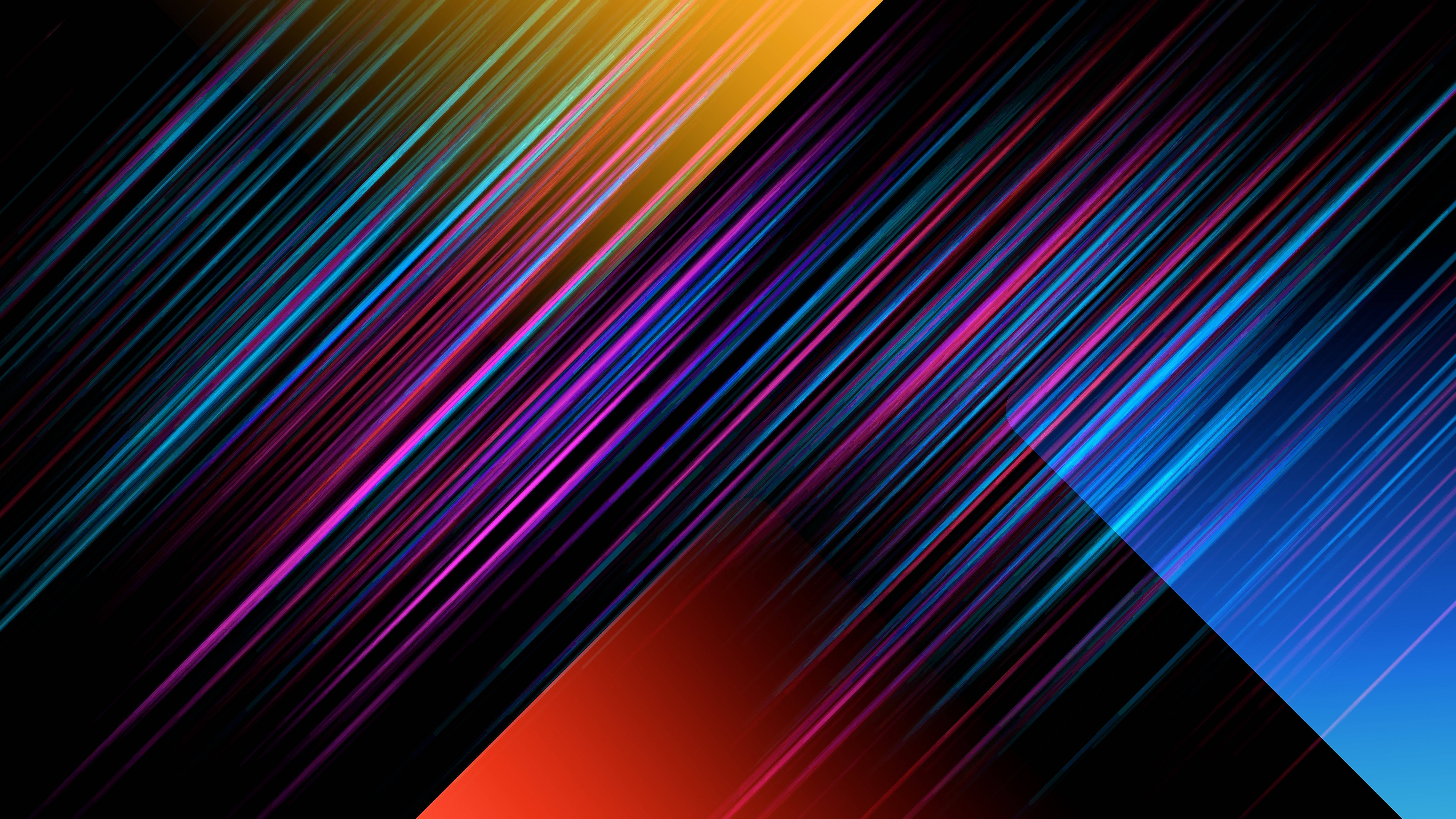 8K Ultra HD Kleurvolle Lyne en Vorms Muurpapier