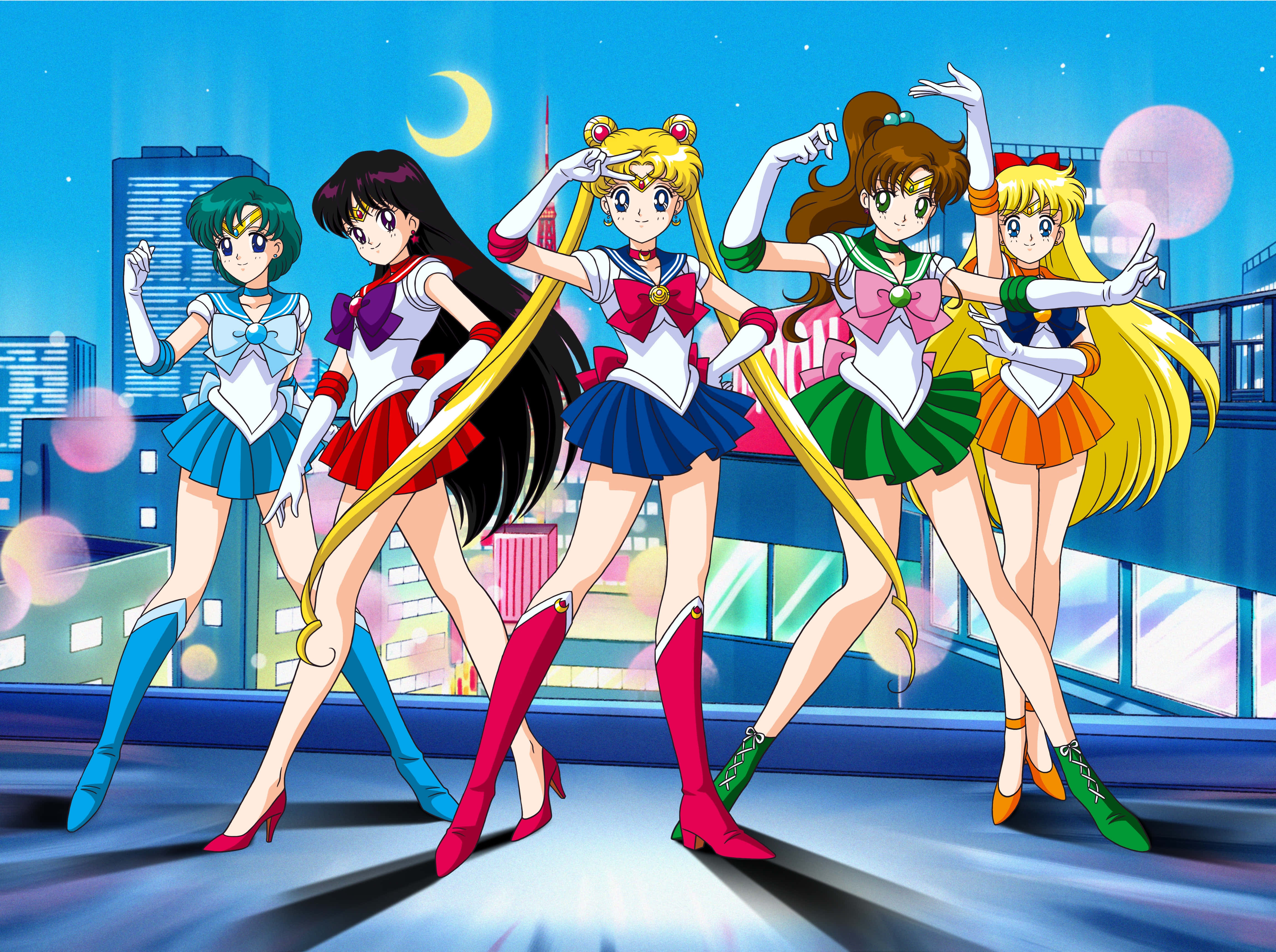 90's Anime Sailor Moon Muurpapier