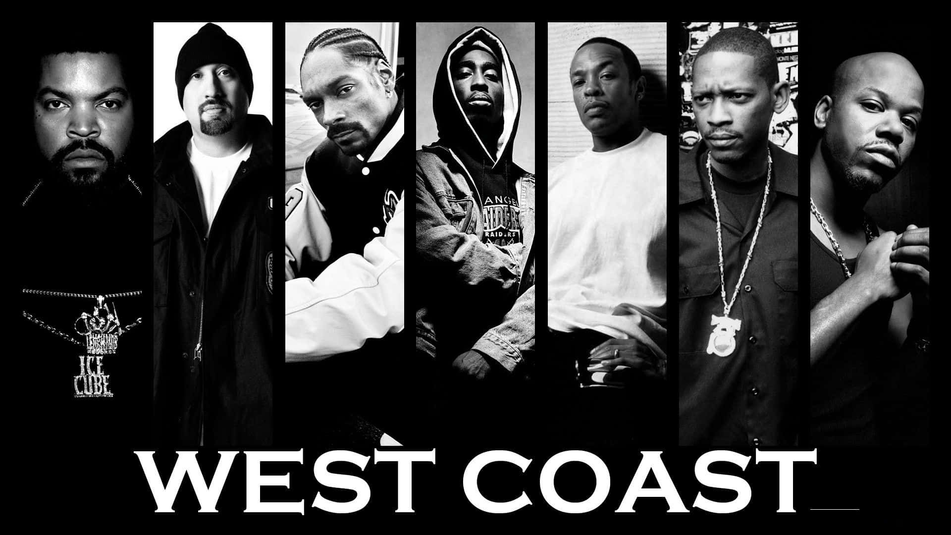 90's Weskus Kunstenaars Rap Agtergrond Muurpapier