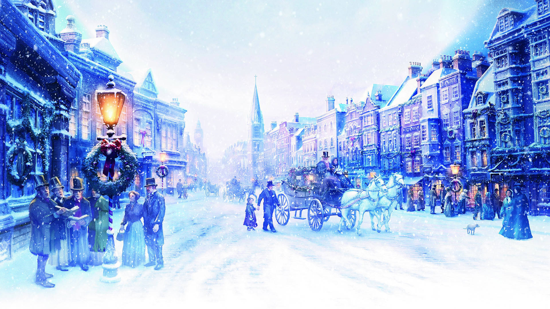 A Christmas Carol Toneel Muurpapier