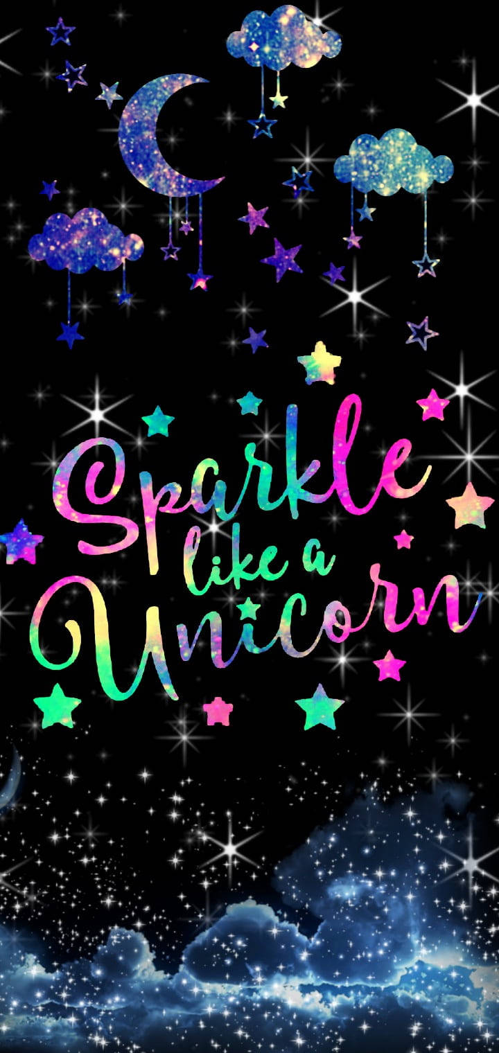 Aanhaling, Glitter en Eenhorings Muurpapier
