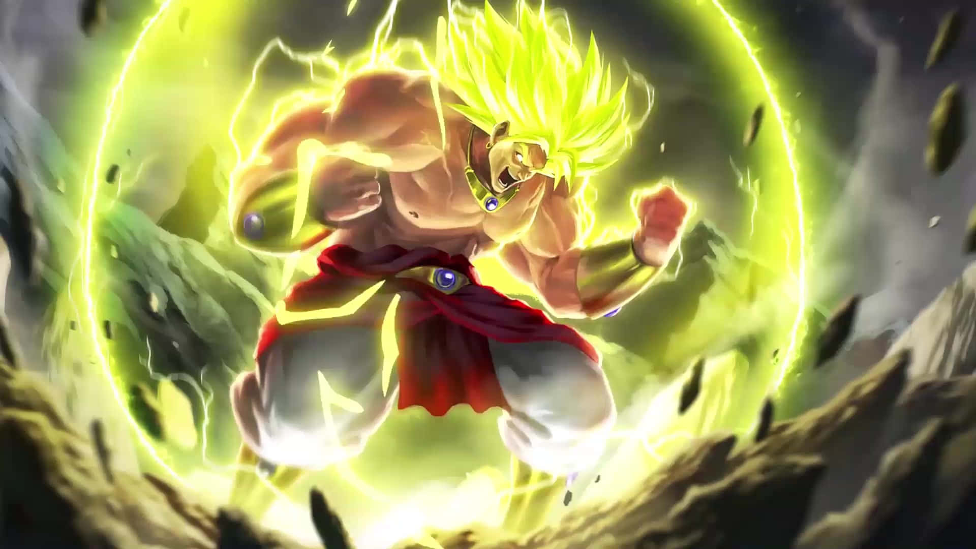 Aanskou die epiese stryd tussen Super Saiyan Broly en Goku in Dragon Ball Super: Broly! Muurpapier