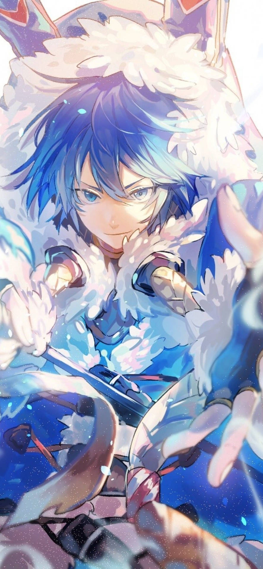 Laai af 1125x2436 Last Period, Nero, Blou Hare, Anime-seun